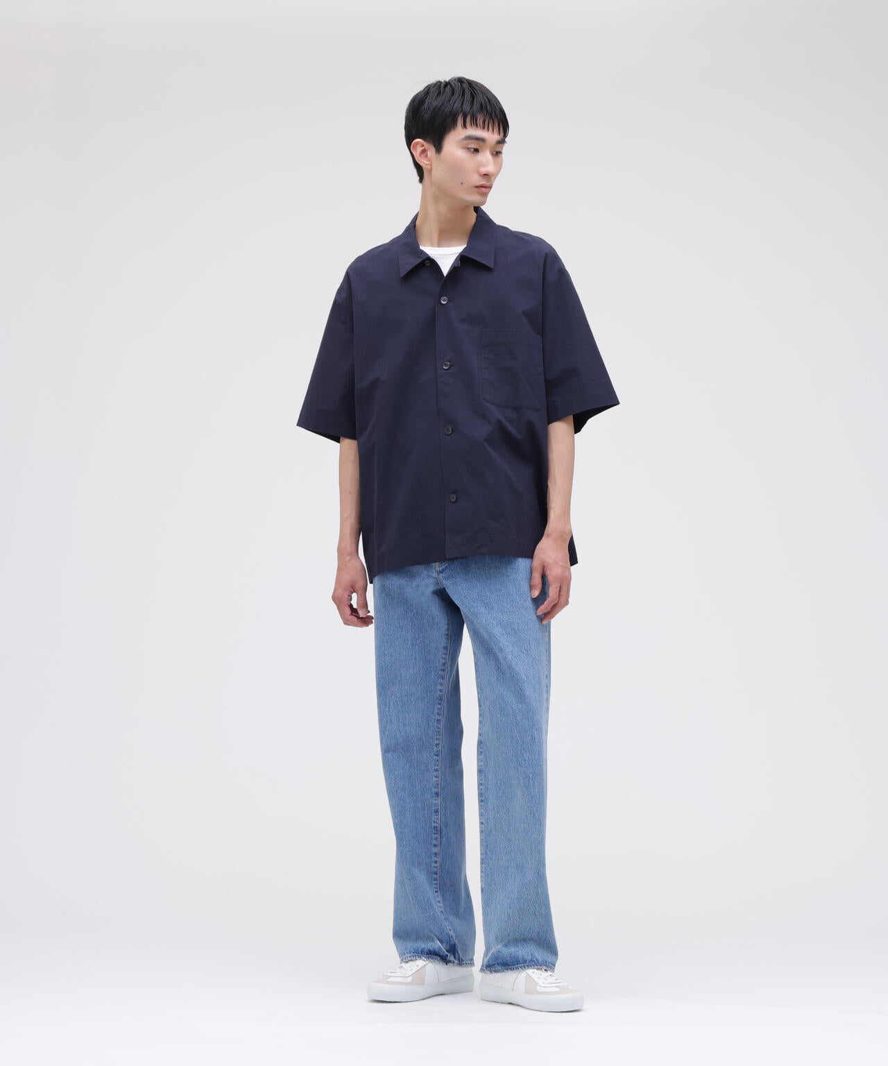 STUDIO NICHOLSON / TYPEWRITER COTTON SHORT SLEEVE SHIRT