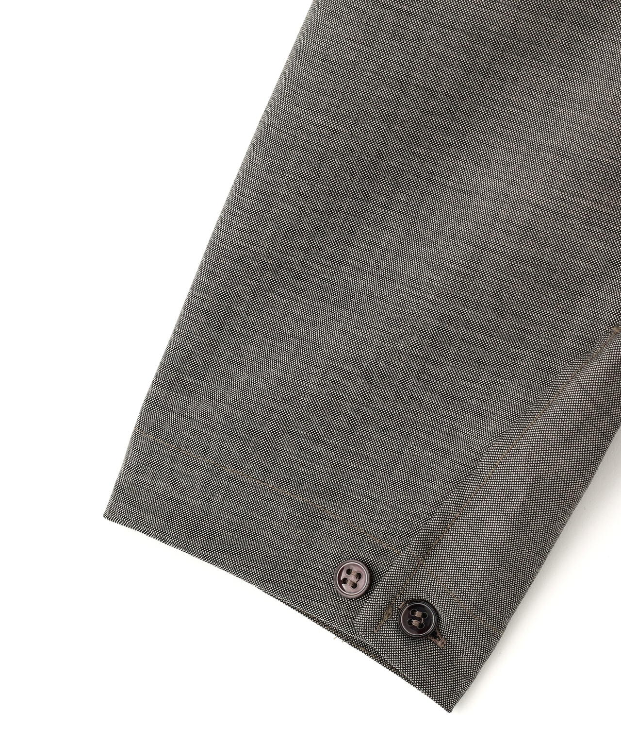 STUDIO NICHOLSON / TROPICAL WOOL GRANDAD COLLAR SHIRT