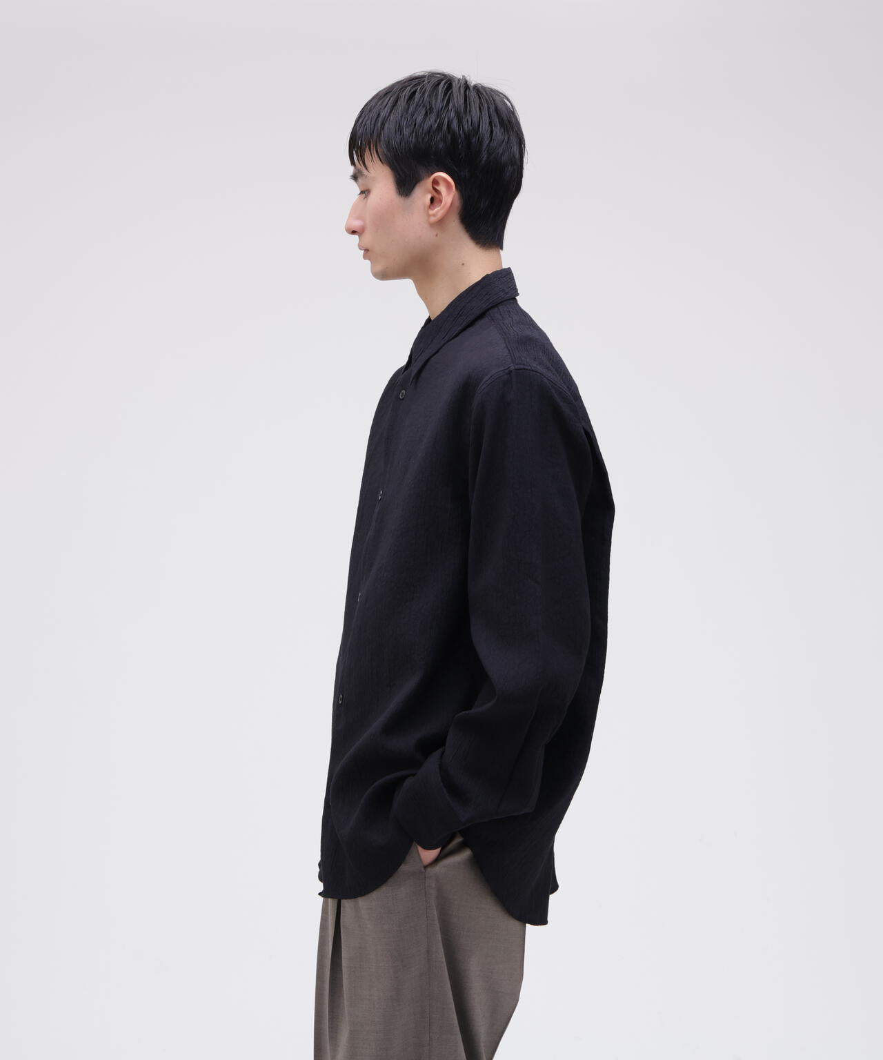 STUDIO NICHOLSON / MINIMAL MATELASSE BOXY OVERSIZED SHIRT