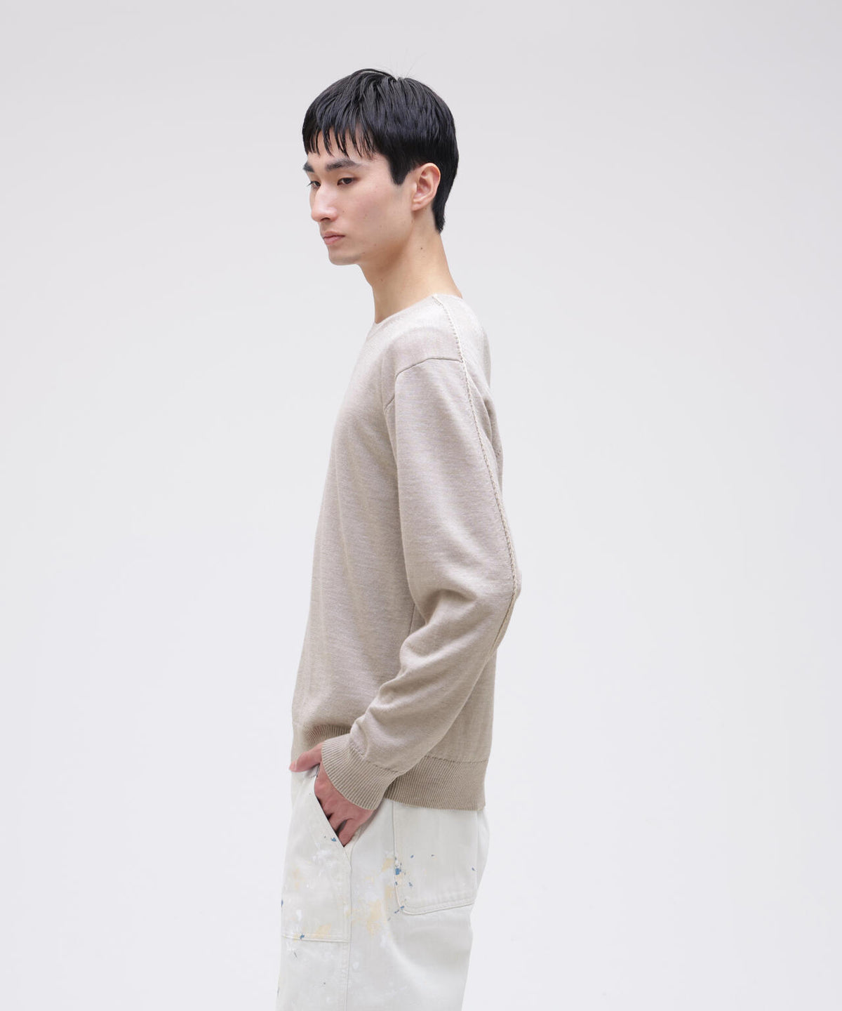 IRENISA / EMBROIDERED KNIT PULLOVER