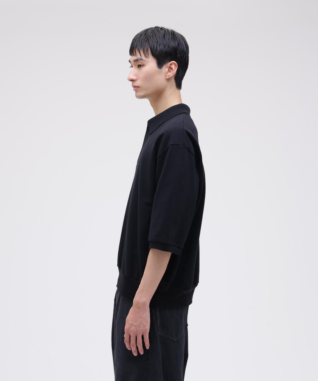 blurhms / COTTON SILK NEP SKIPPER CROPPED SLEEVE