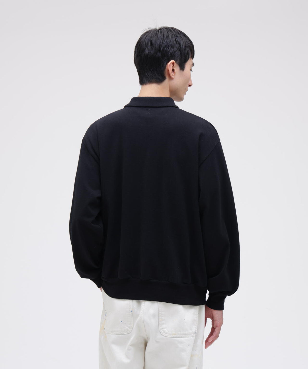 blurhms / COTTON SILK NEP HARF-ZIP PULLOVER
