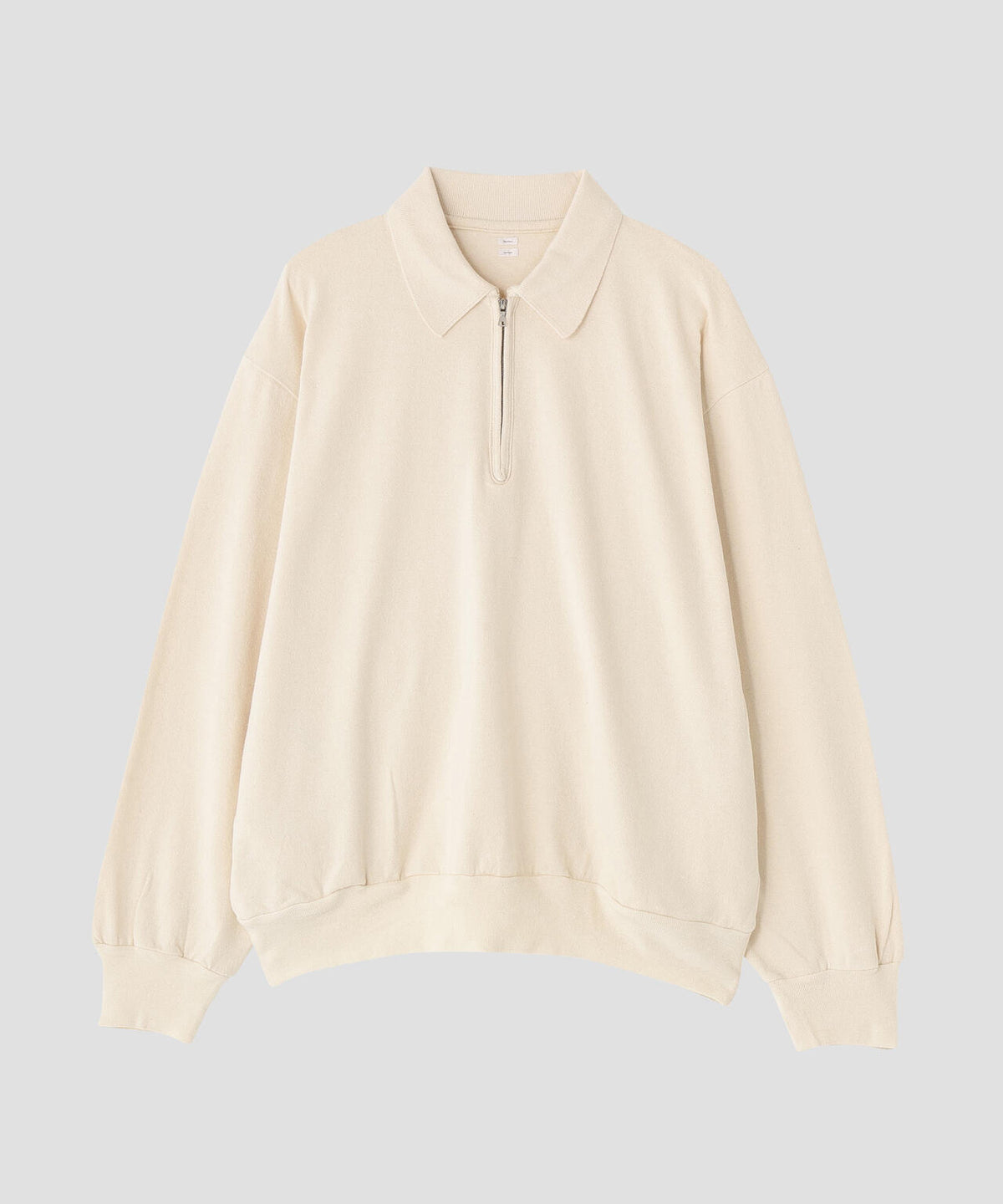 blurhms / COTTON SILK NEP HARF-ZIP PULLOVER