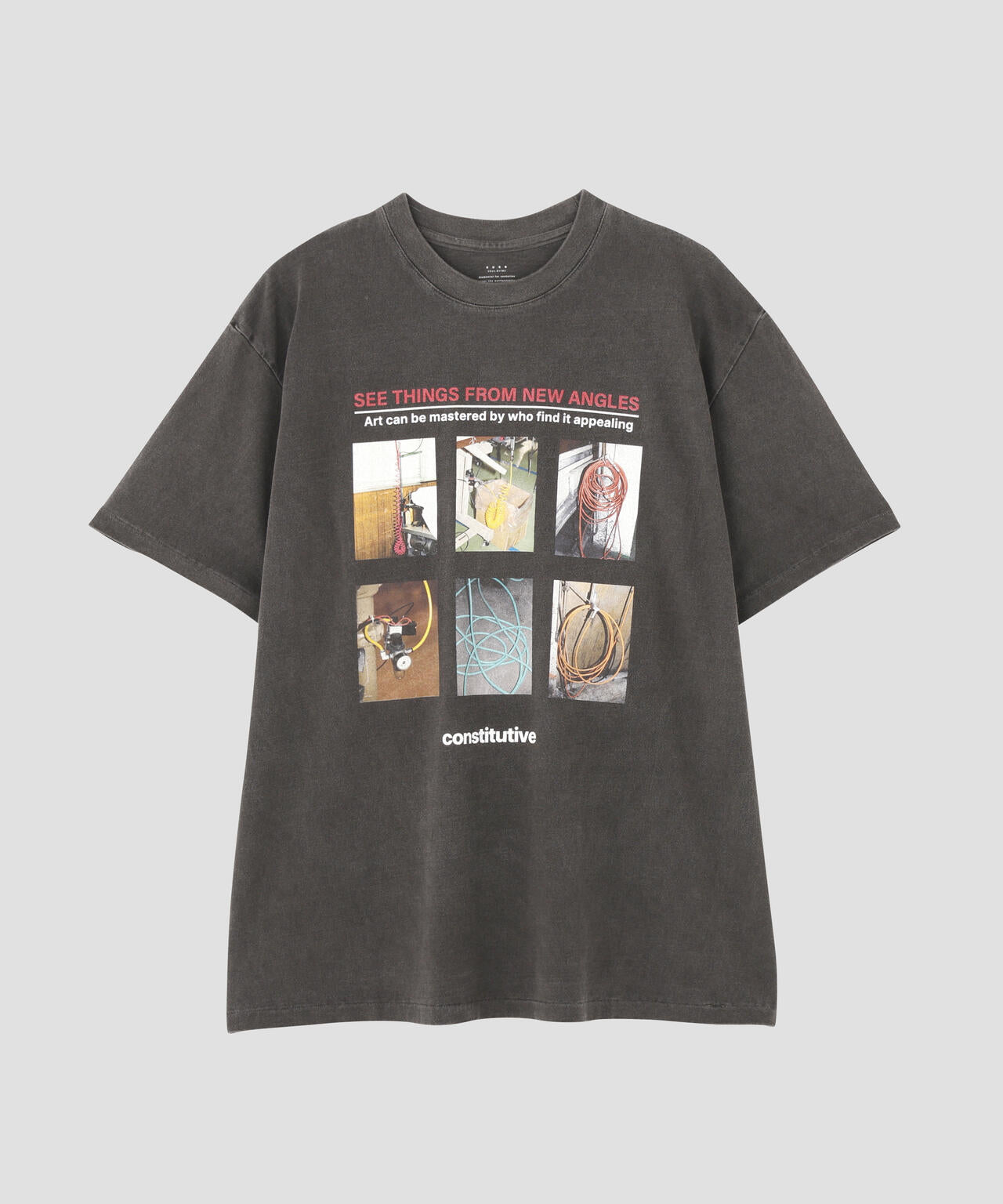 KURO / 17/-ROUND SHAPE DYED TEE ''Constitutive''