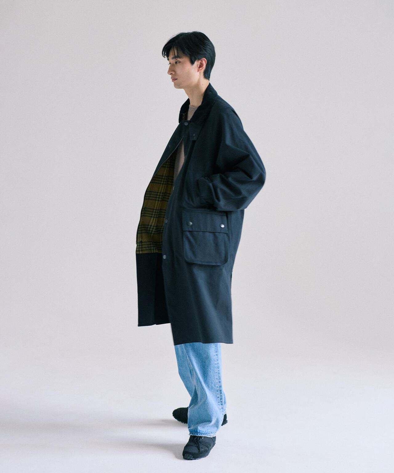 blurhms / HARD TWIST GABARDINE RIDING COAT