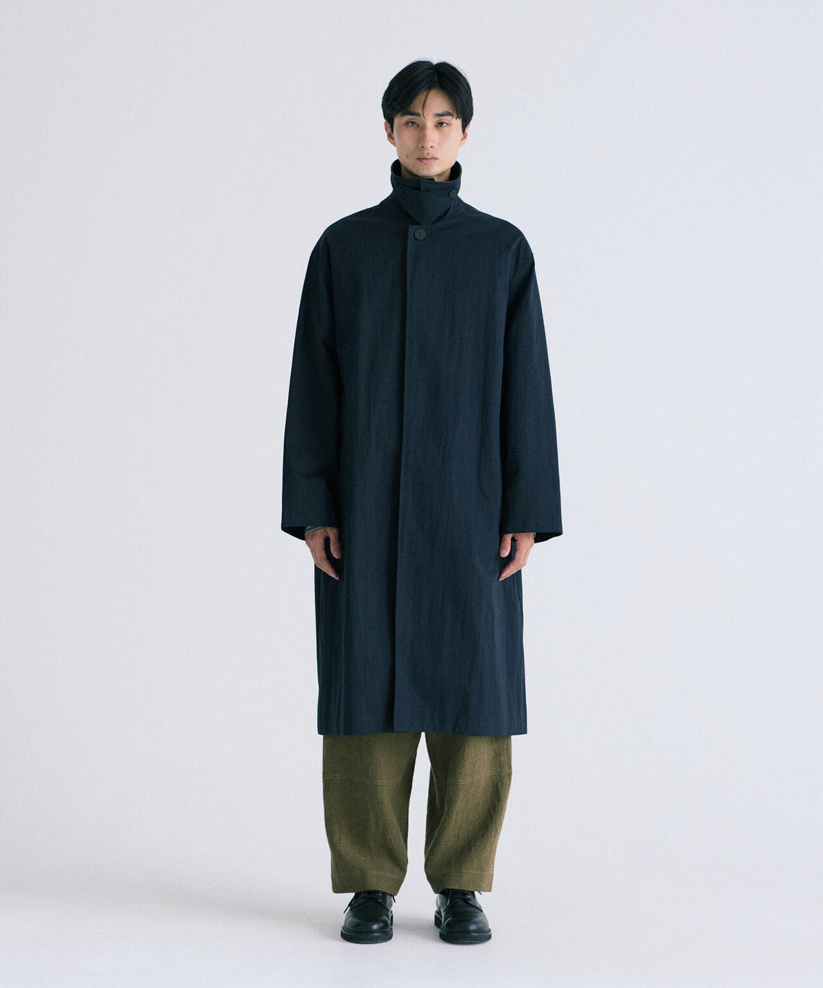 STUDIO NICHOLSON / WASHED WEATHER CLOTH TRENCH COAT