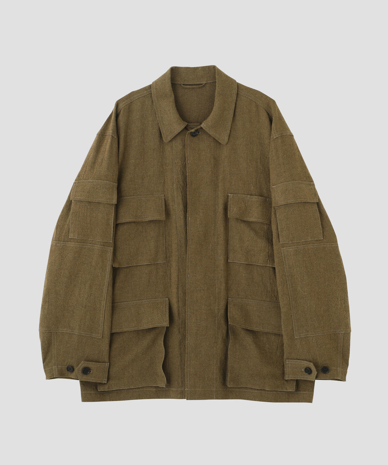 blurhmsROOTSTOCK / RAMIE LINEN WOOL SWEDISH BDU JACKET