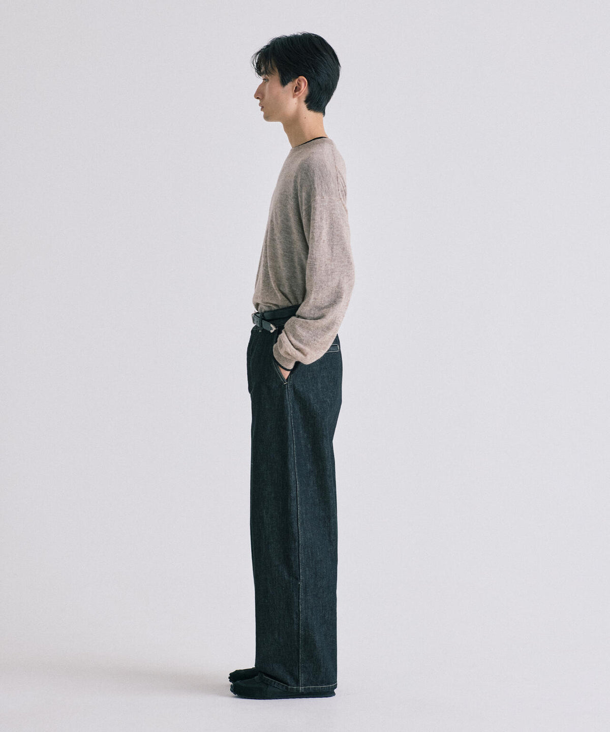 STUDIO NICHOLSON / JAPANESE DENIM CURVED LEG JEAN