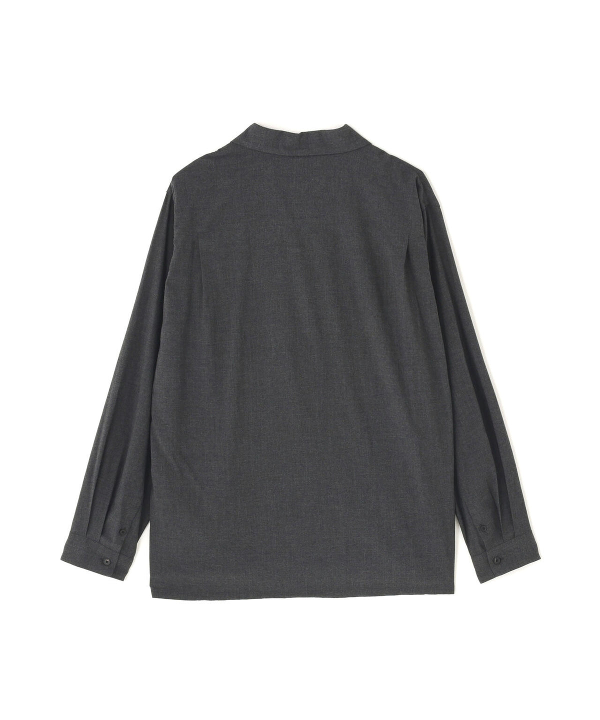 ATON / WOOL RAYON WASHER OPEN COLLER SHIRT MEN
