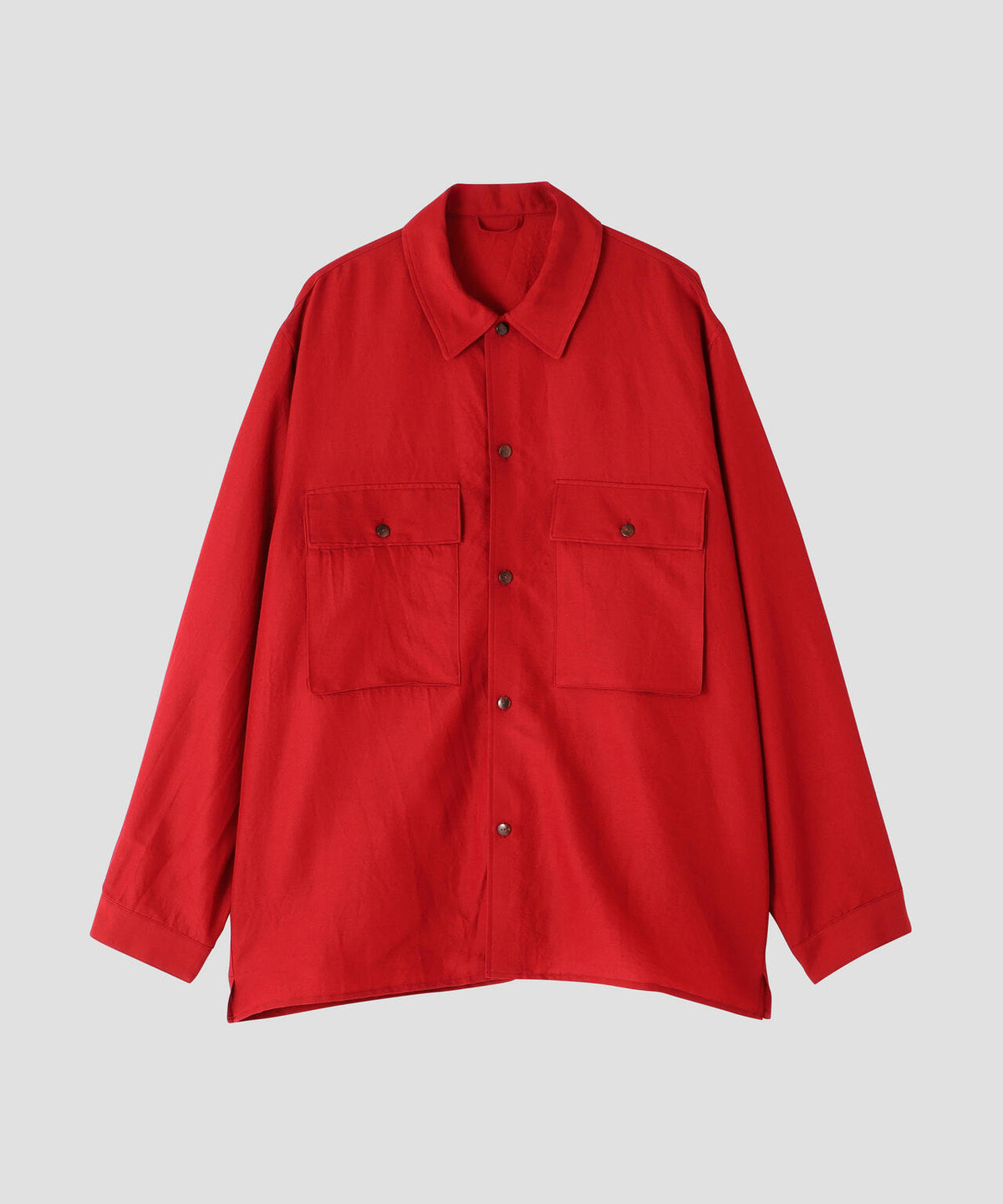 blurhms / WASHED WOOL SILK MILITARY SHIRT