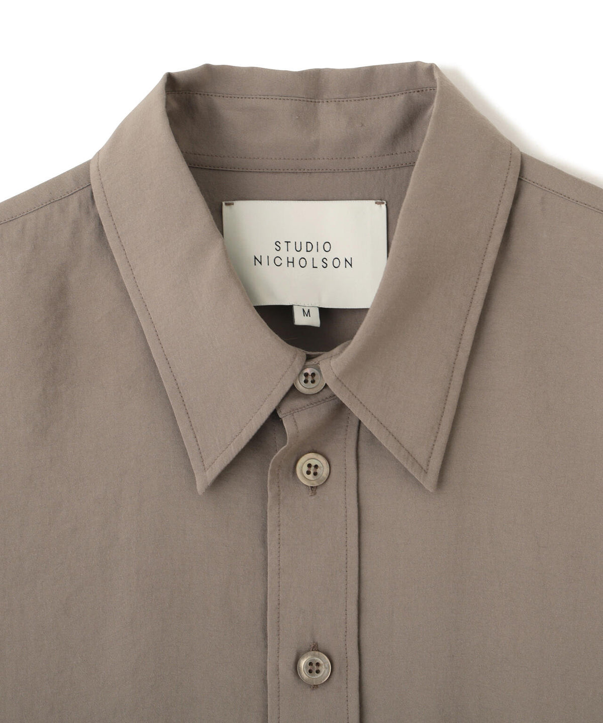 STUDIO NICHOLSON / POWDER HANDLE MODAL OVERSIZED PATCH POCKET SHIRT