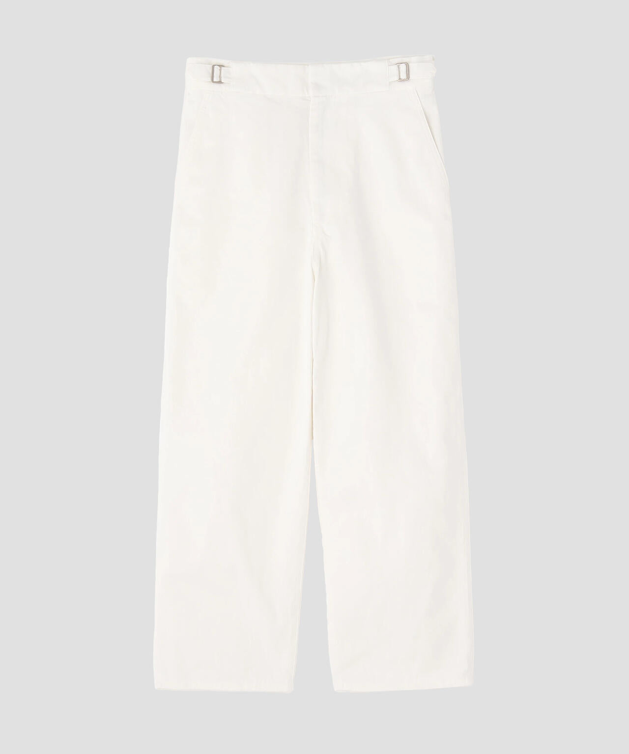 Y / ORGANIC COTTON CHINO ADJUSTER TROUSERS