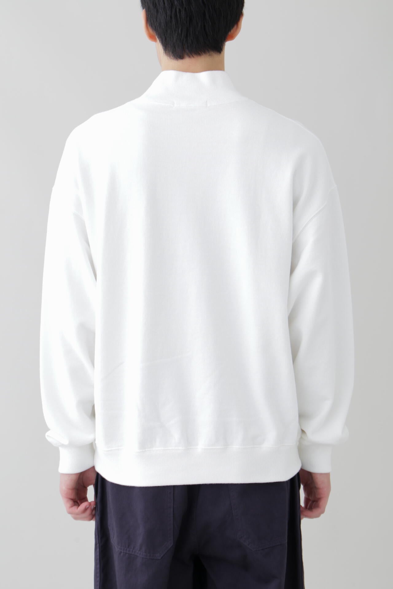 Y / ORGANIC COTTON BLEND HEAVY WEIGHT FLEECE TURTLE NECK