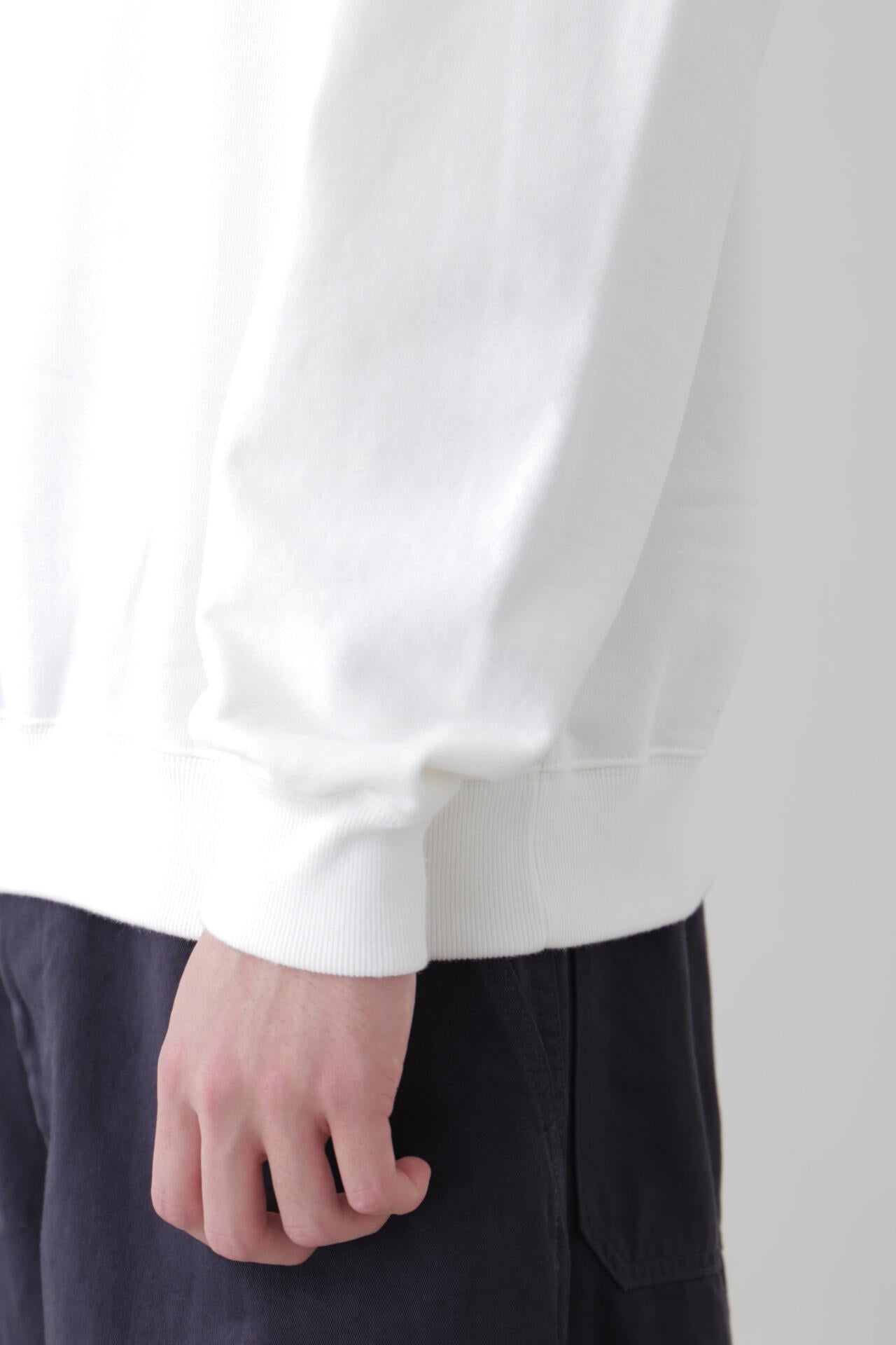 Y / ORGANIC COTTON BLEND HEAVY WEIGHT FLEECE TURTLE NECK