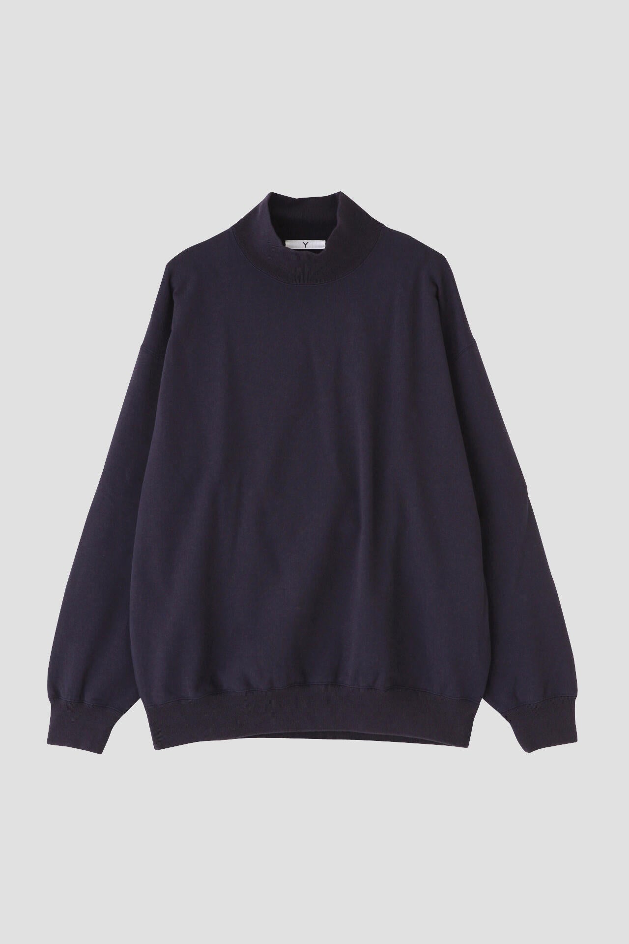 Y / ORGANIC COTTON BLEND HEAVY WEIGHT FLEECE TURTLE NECK