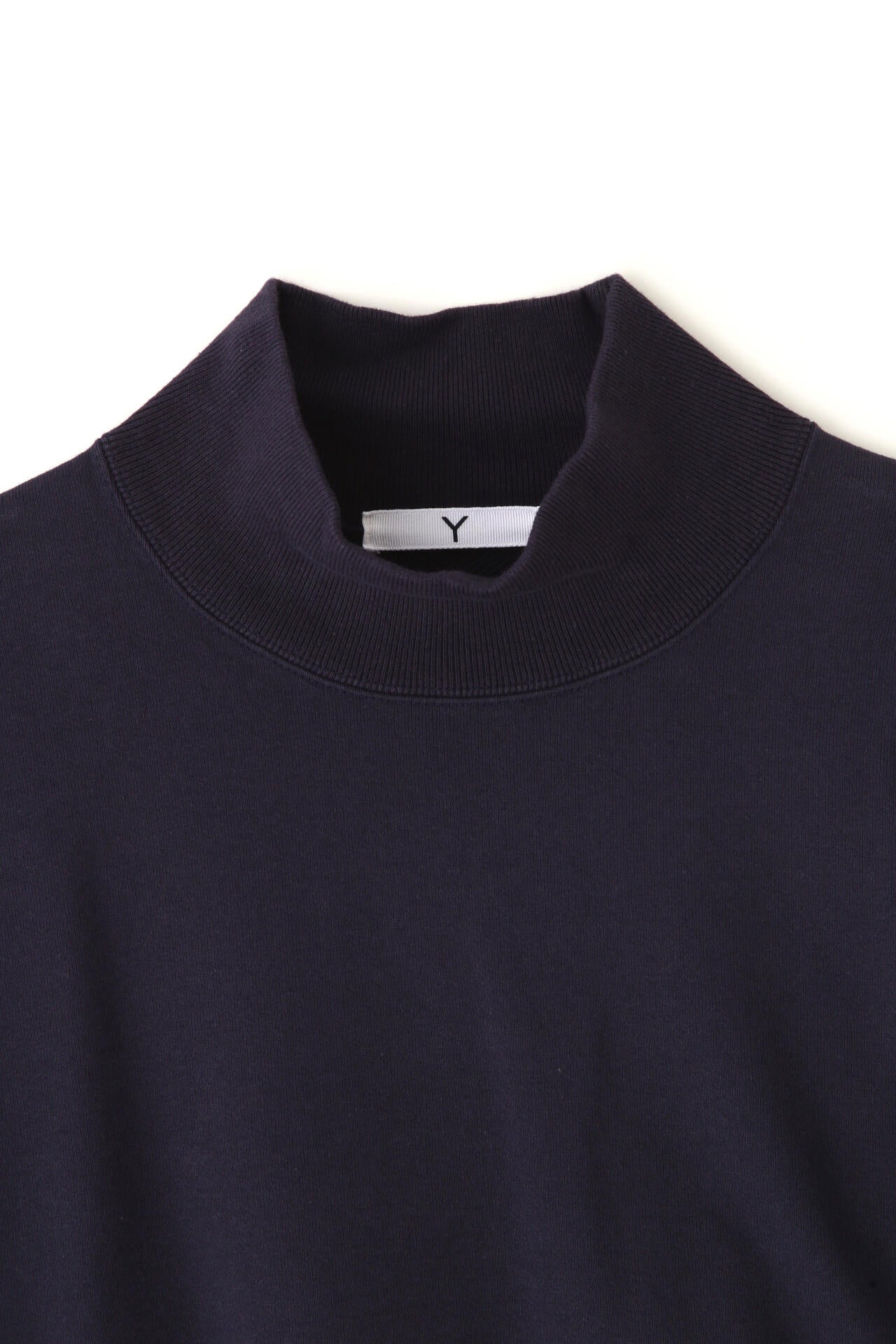 Y / ORGANIC COTTON BLEND HEAVY WEIGHT FLEECE TURTLE NECK