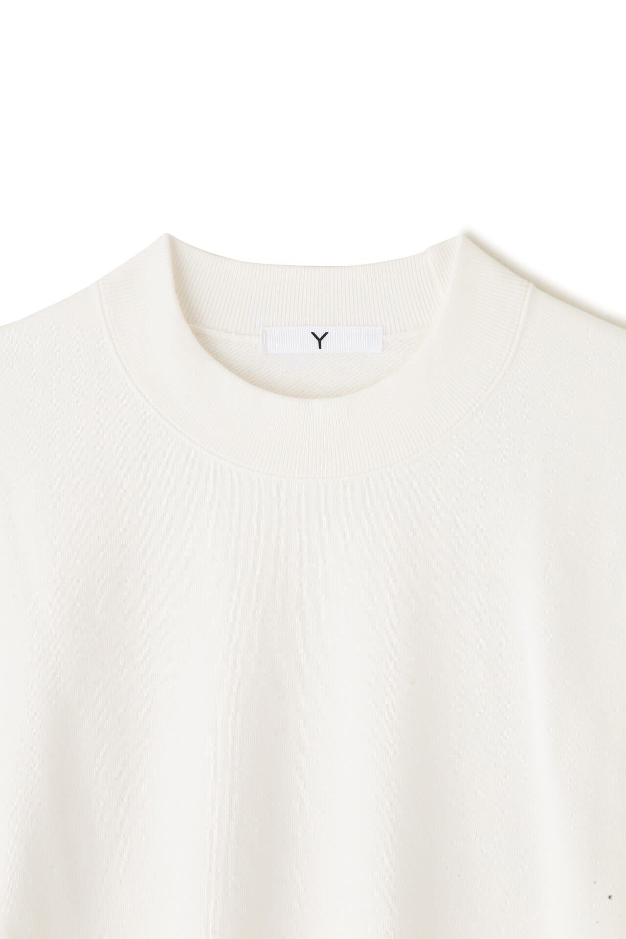 Y / ORGANIC COTTON BLEND HEAVY WEIGHT FLEECE CREW NECK