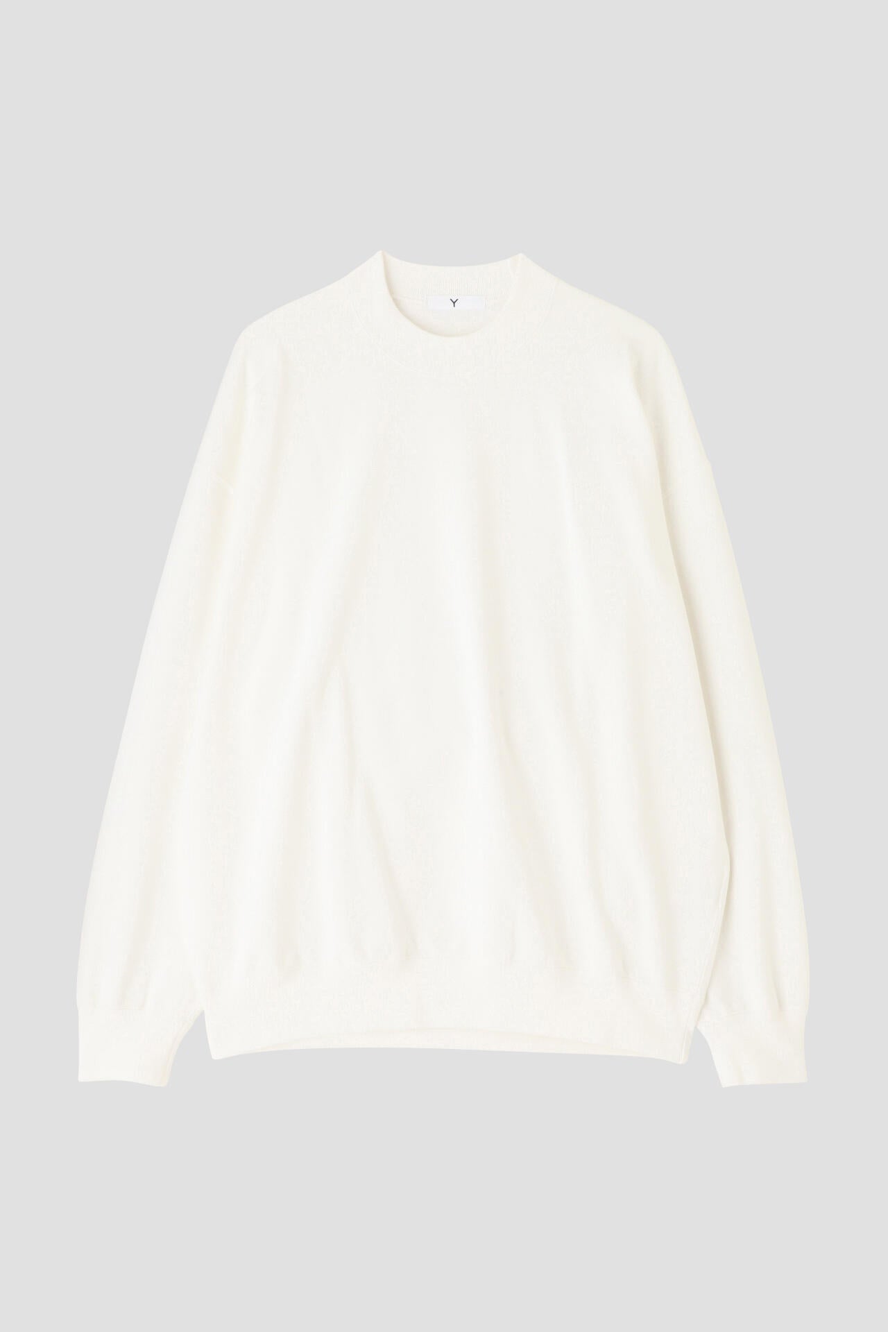 Y / ORGANIC COTTON BLEND HEAVY WEIGHT FLEECE CREW NECK