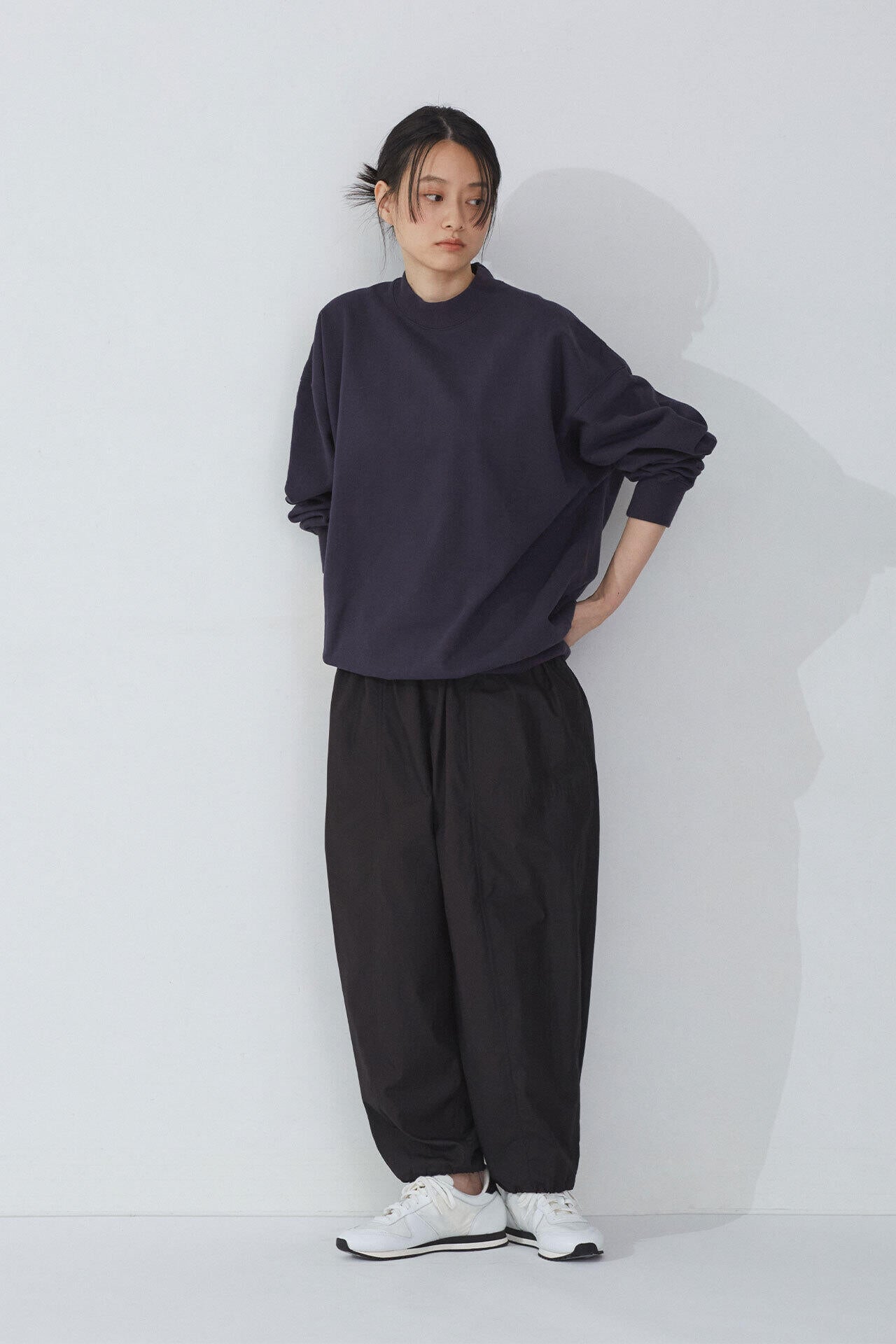 Y / ORGANIC COTTON BLEND HEAVY WEIGHT FLEECE CREW NECK