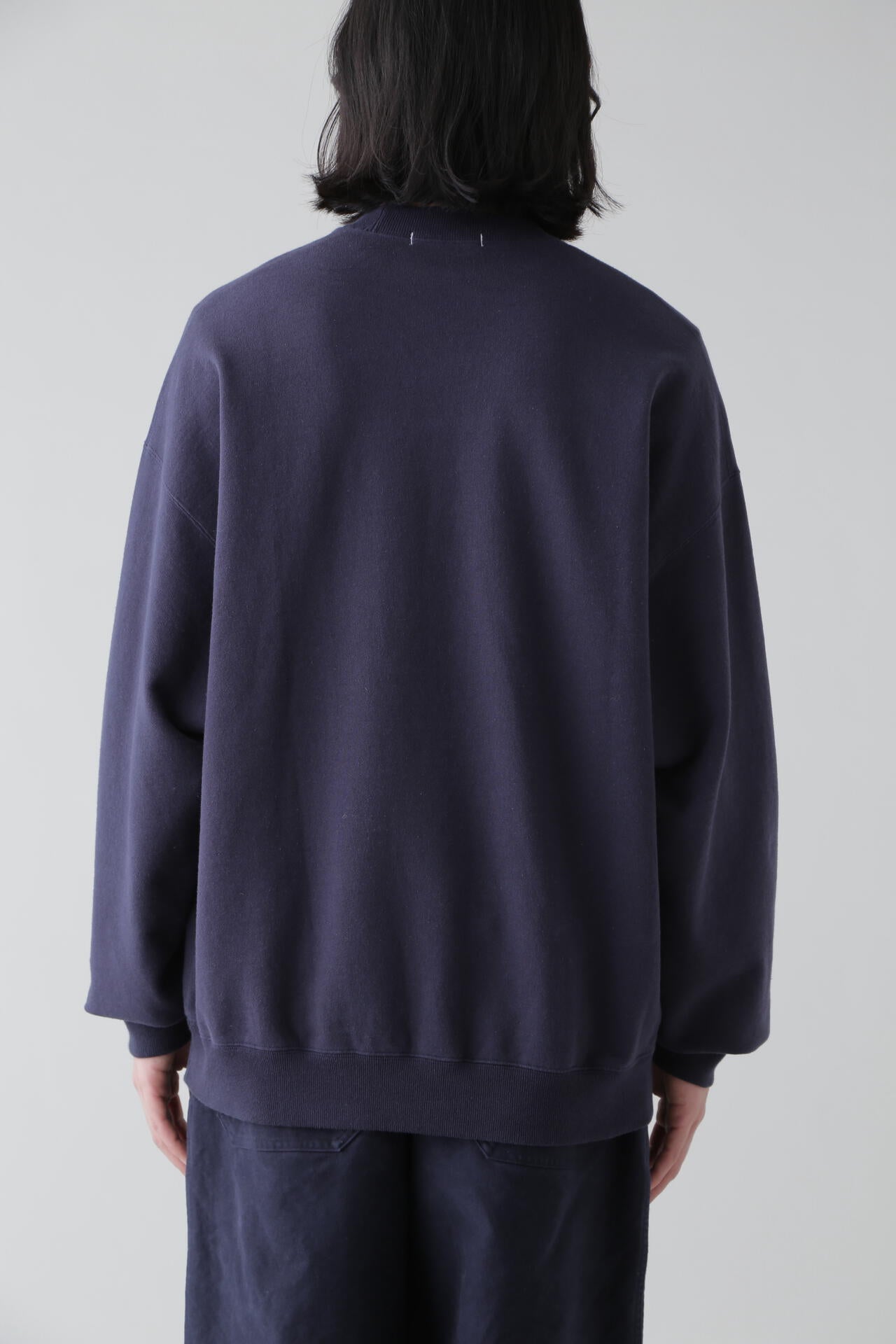 Y / ORGANIC COTTON BLEND HEAVY WEIGHT FLEECE CREW NECK
