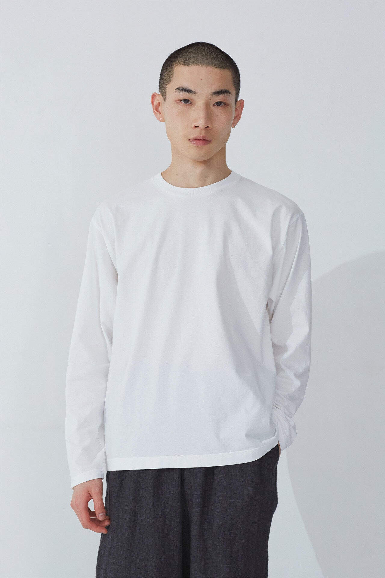 Y / ORGANIC COTTON JERSEY L/S T