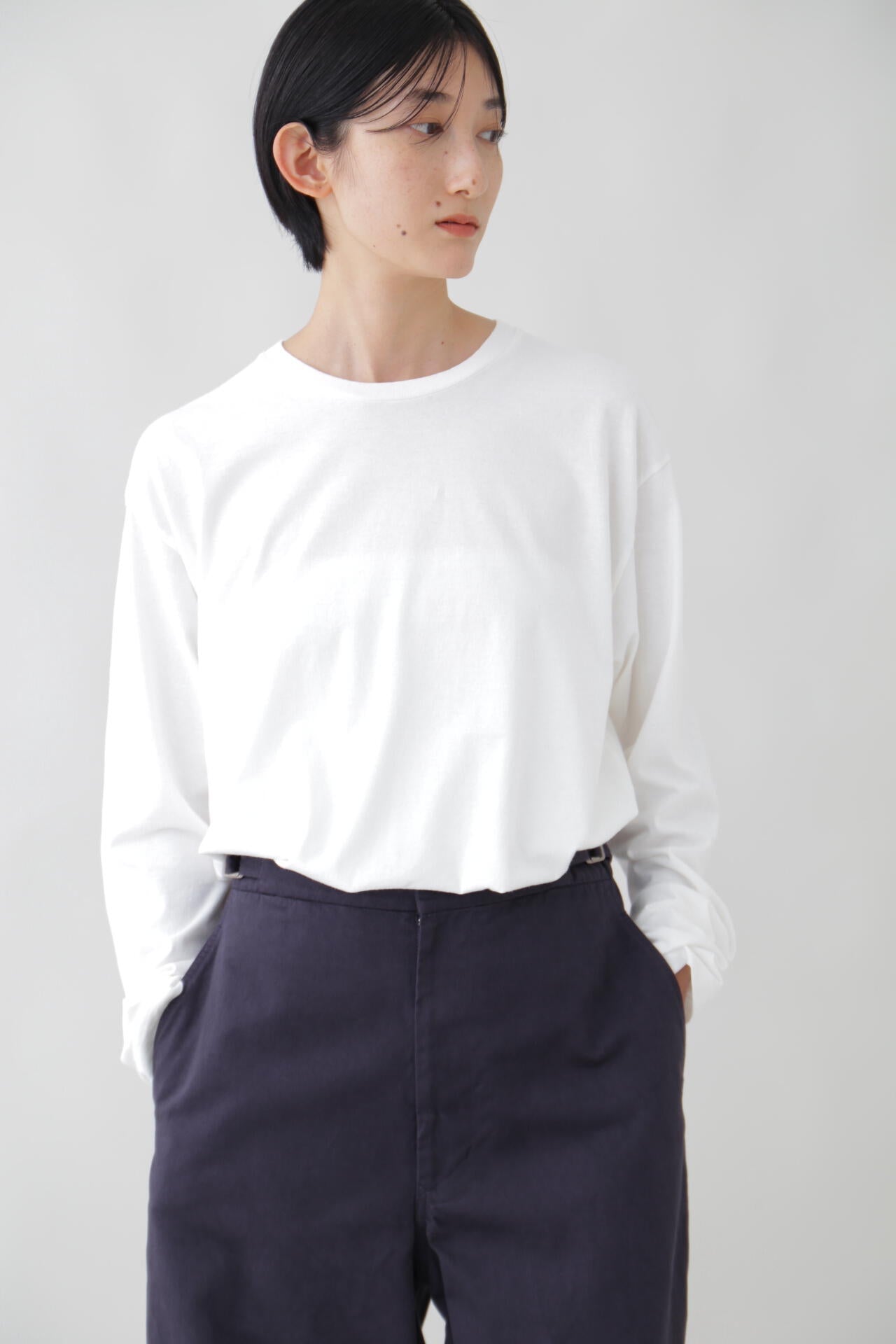Y / ORGANIC COTTON JERSEY L/S T