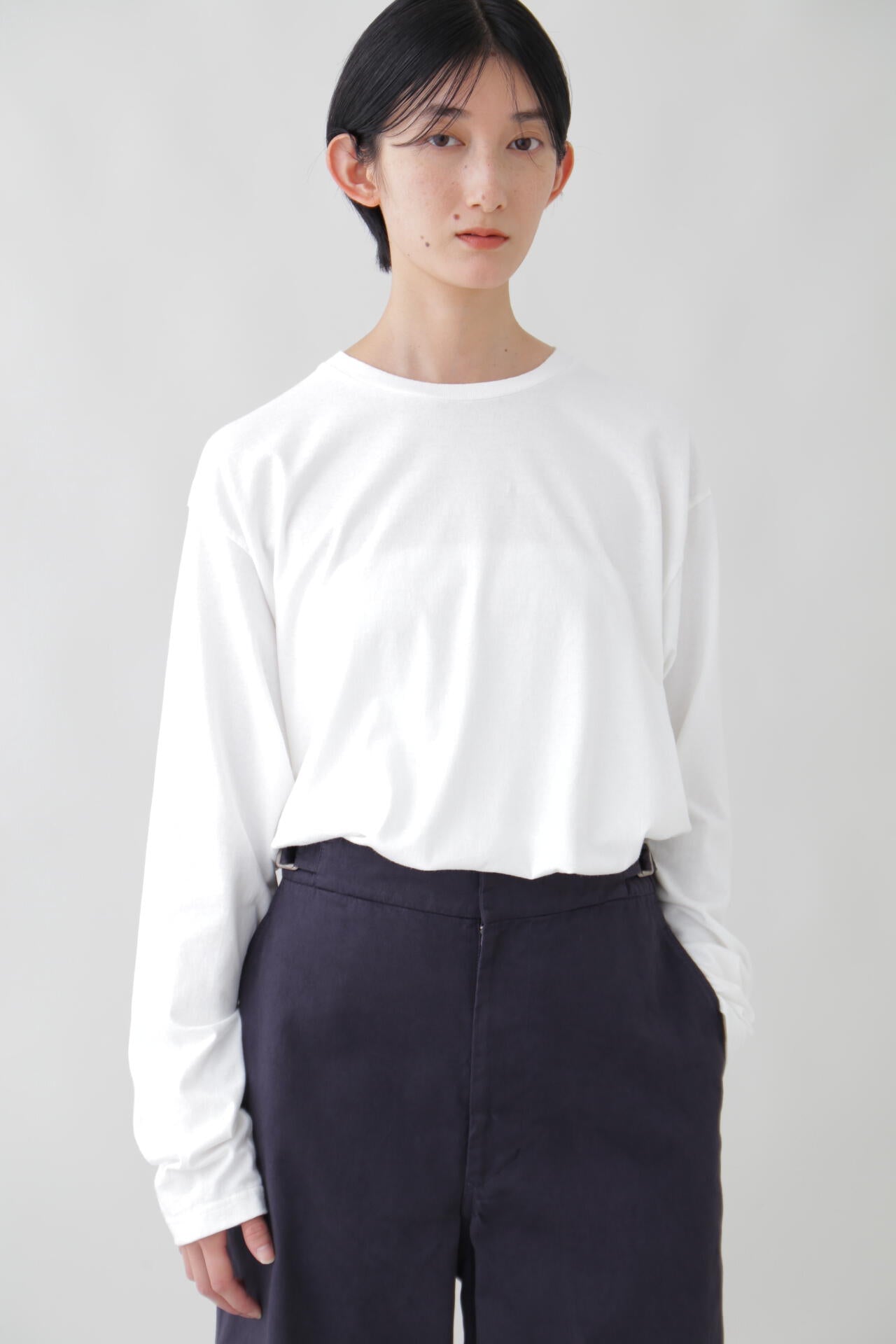 Y / ORGANIC COTTON JERSEY L/S T