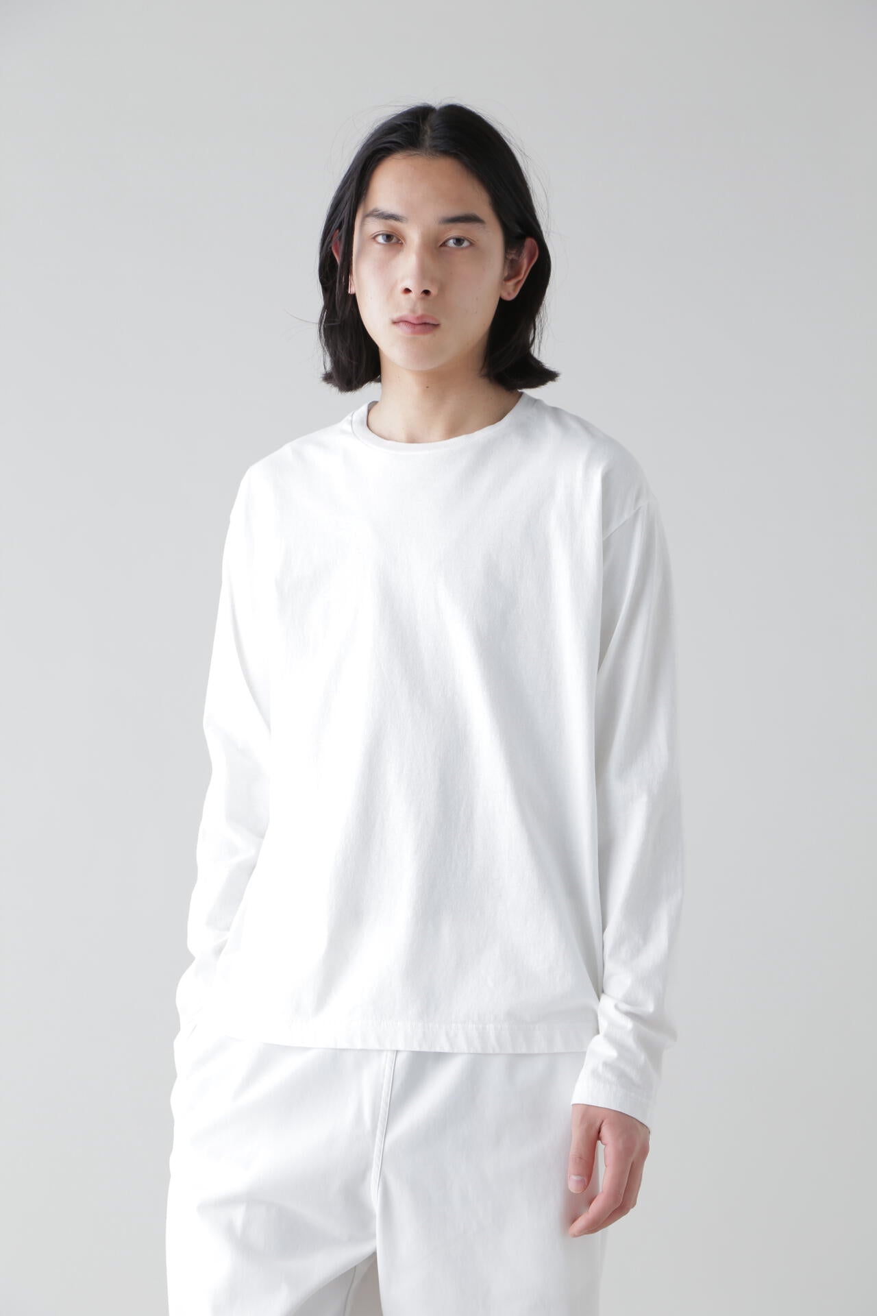 Y / ORGANIC COTTON JERSEY L/S T