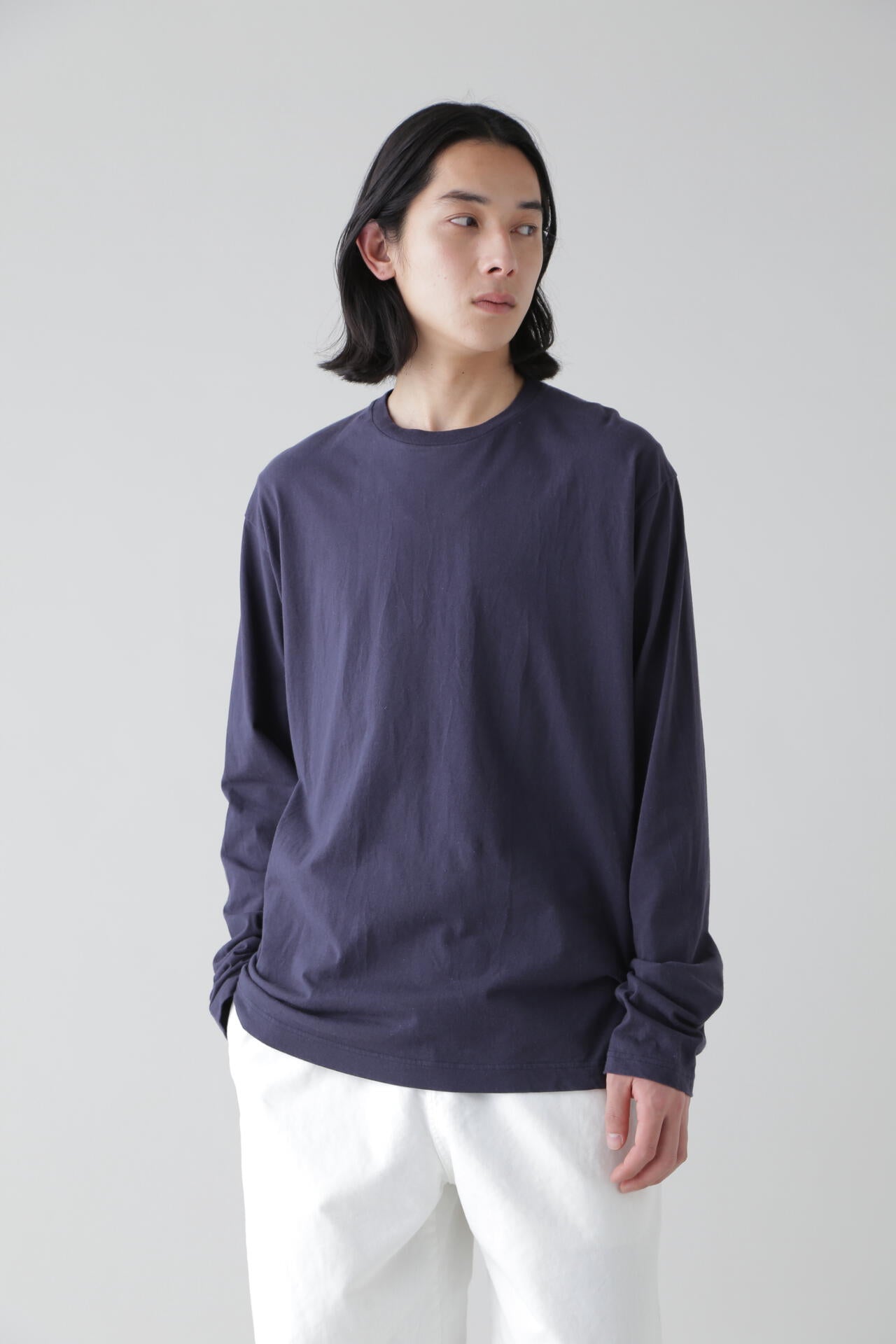 Y / ORGANIC COTTON JERSEY L/S T