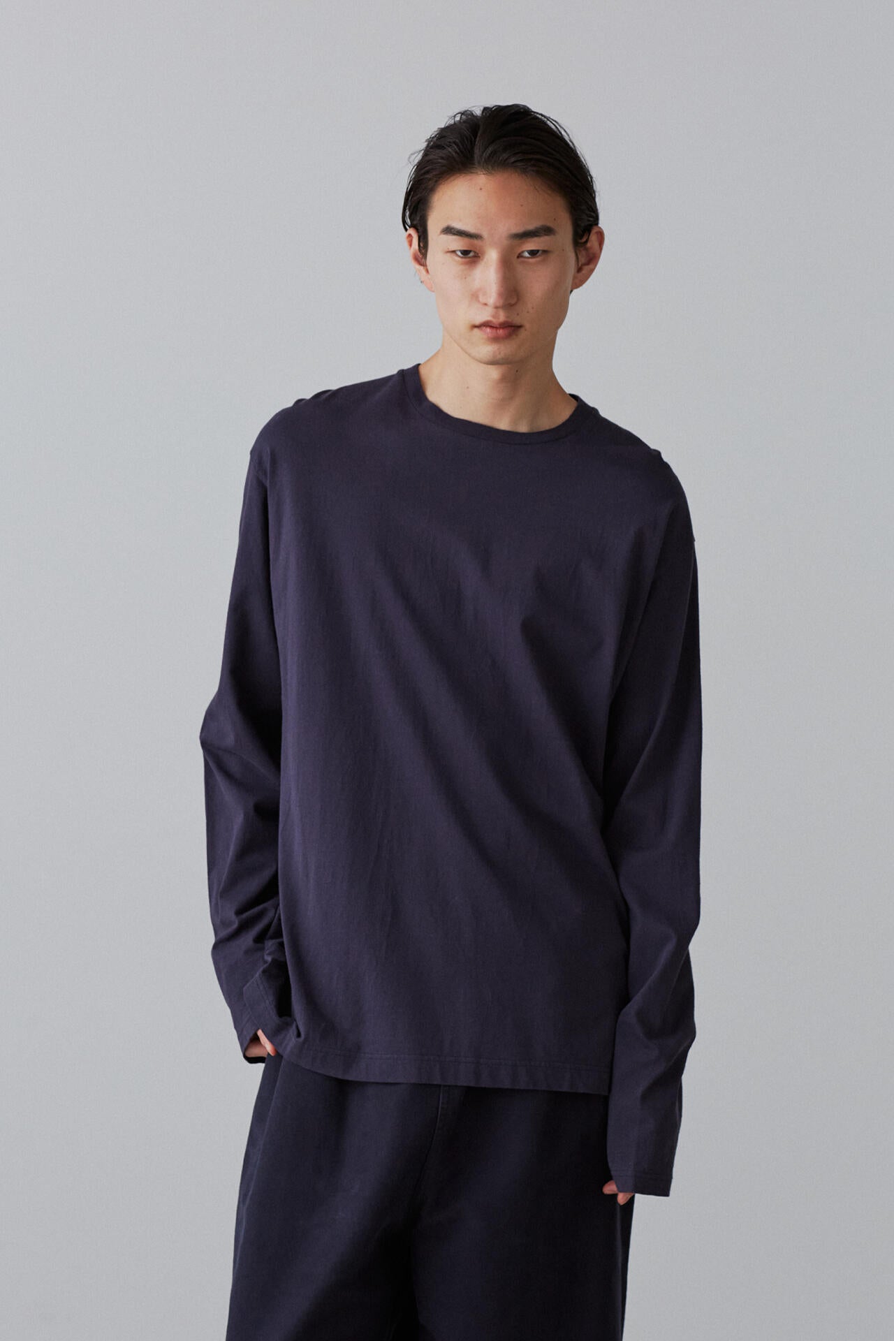 Y / ORGANIC COTTON JERSEY L/S T