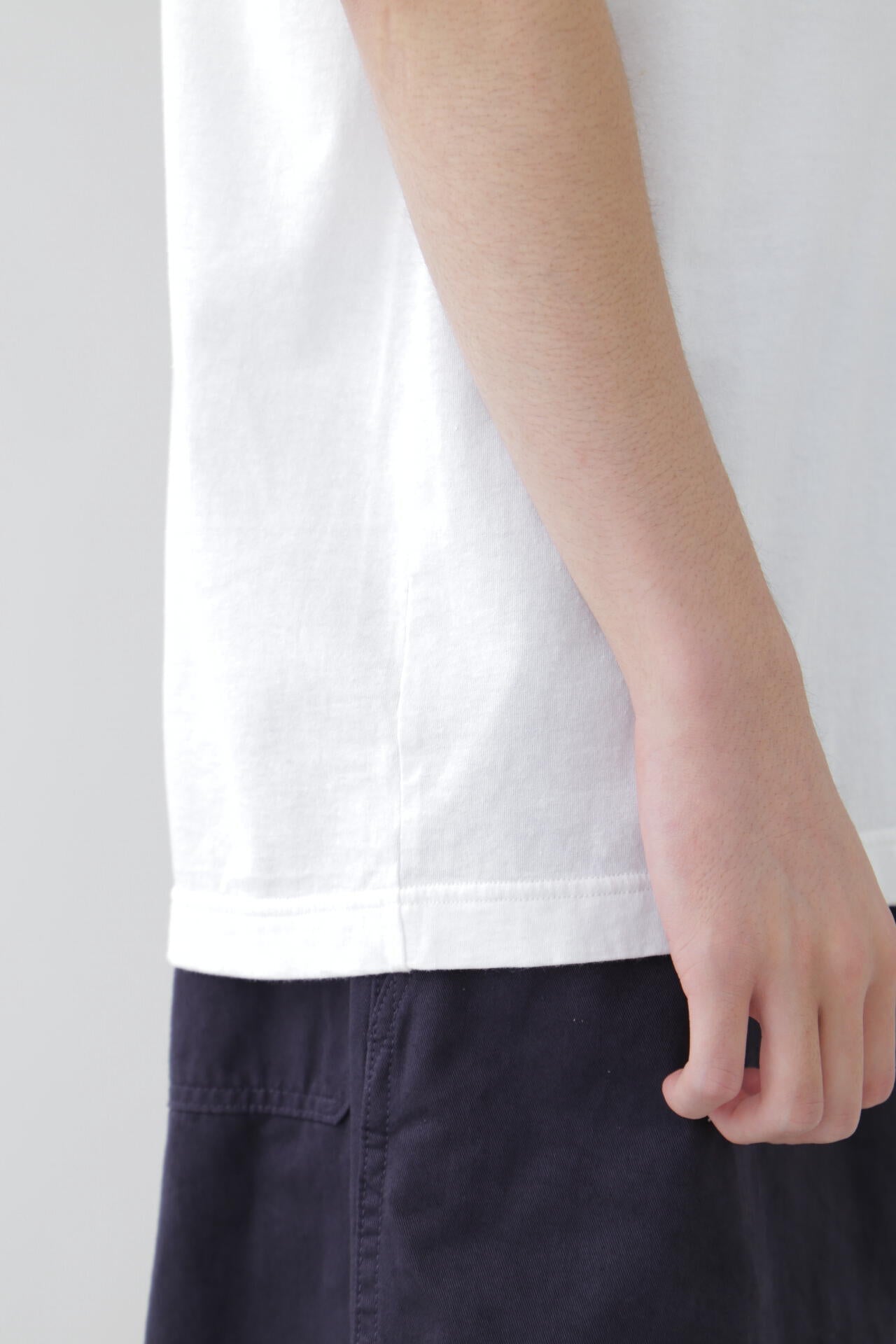 Y / ORGANIC COTTON JERSEY MOCK NECK S/S T