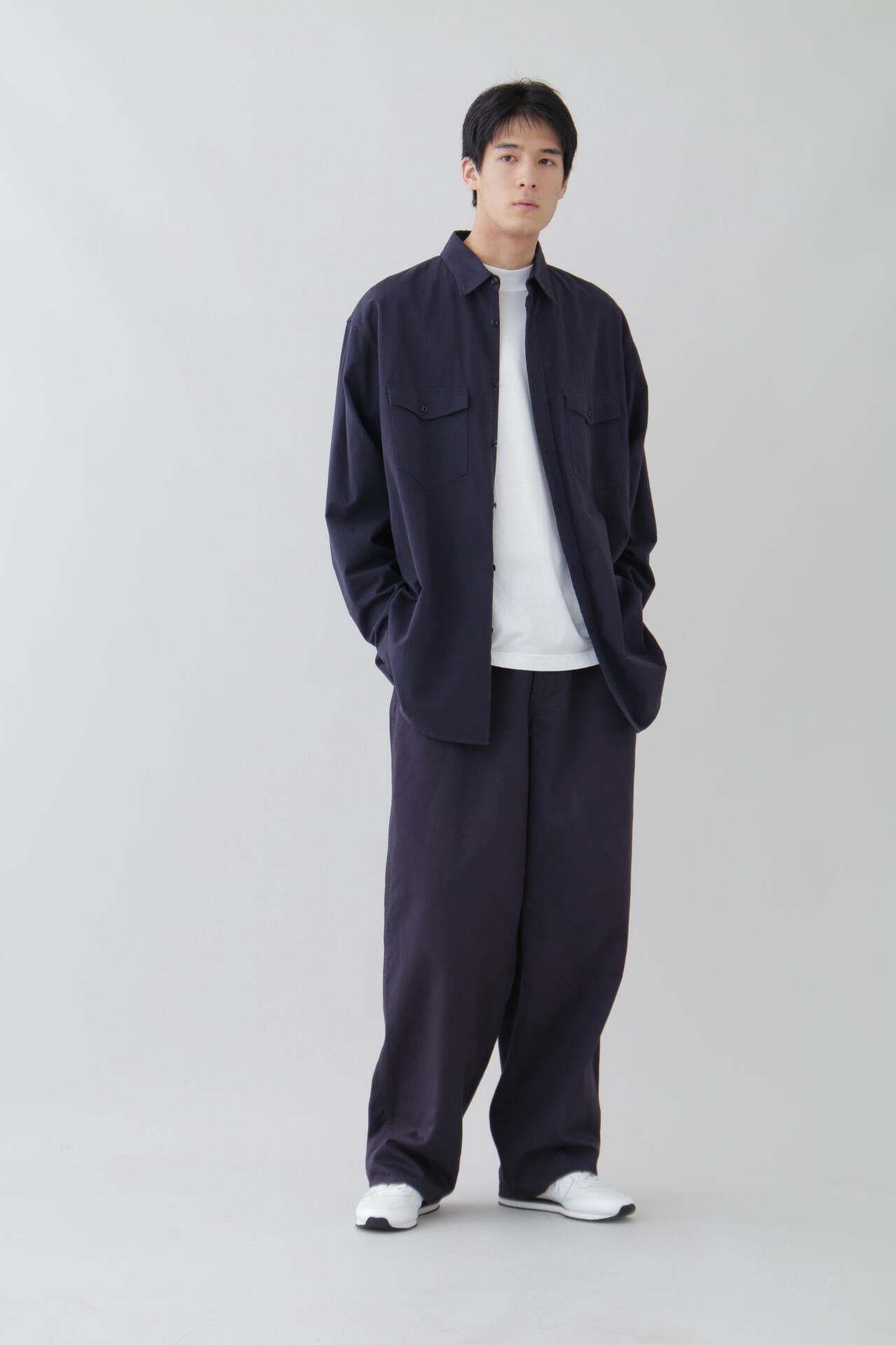 Y / ORGANIC COTTON JERSEY MOCK NECK S/S T