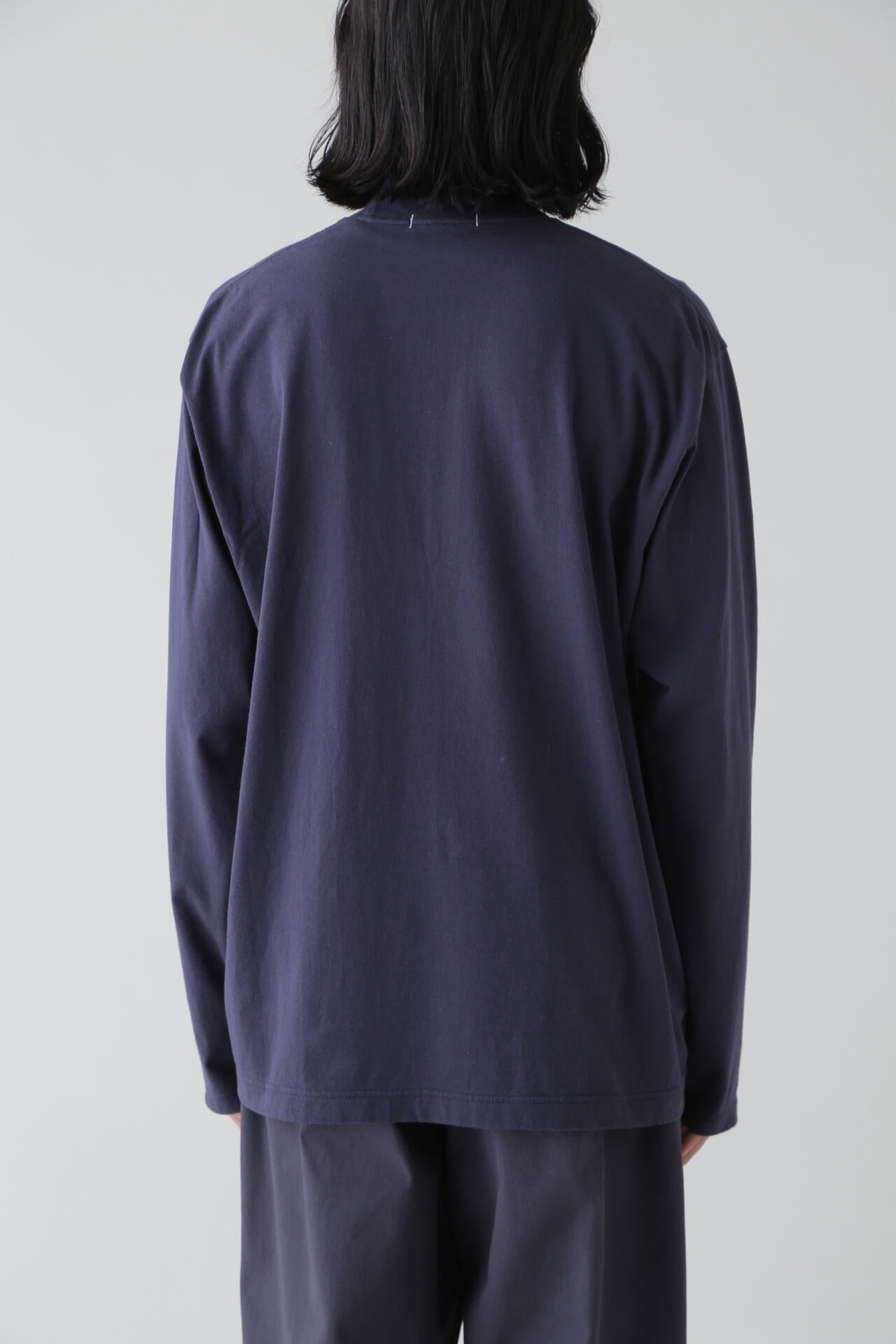 Y / ORGANIC COTTON JERSEY MOCK NECK L/S T