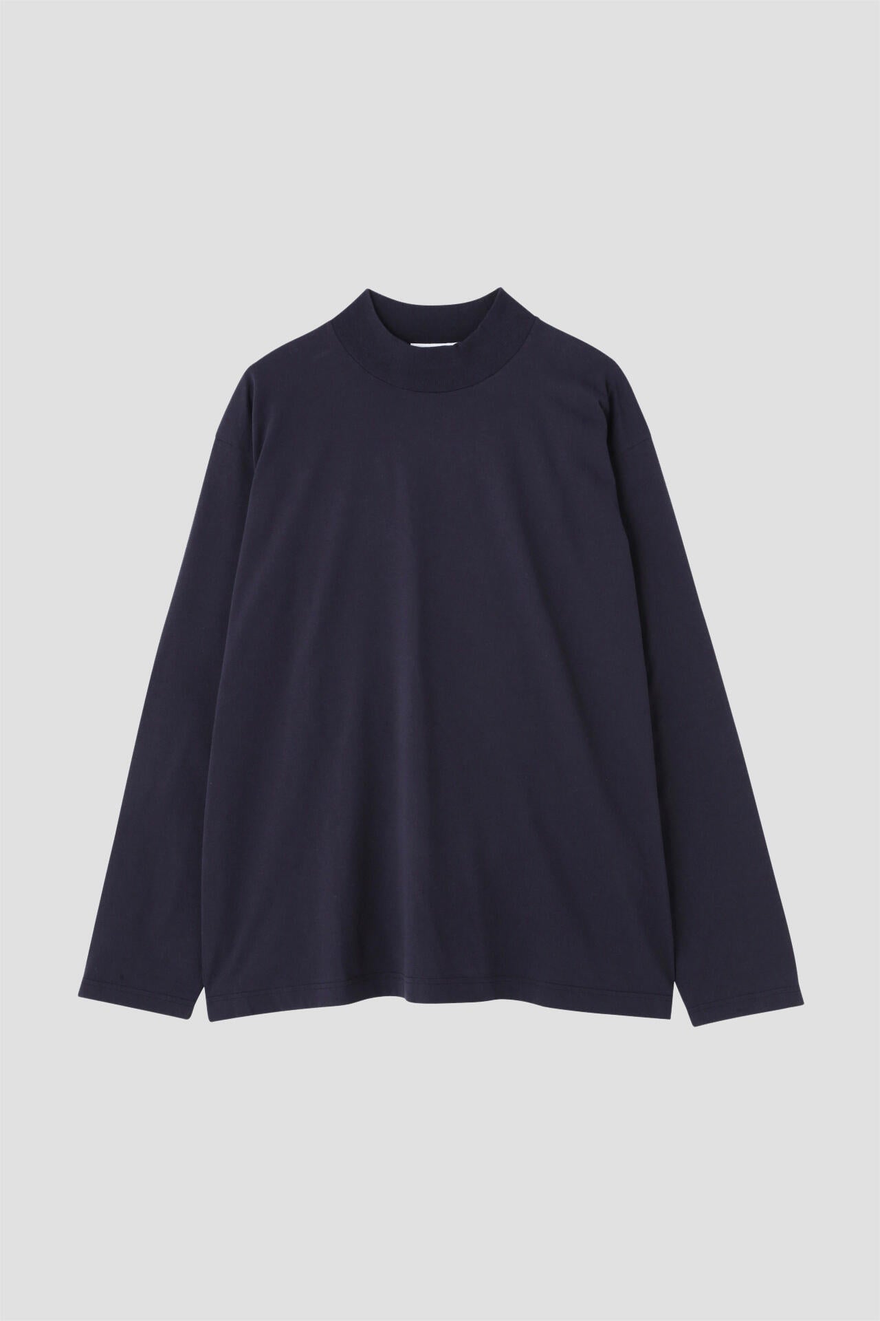 Y / ORGANIC COTTON JERSEY MOCK NECK L/S T