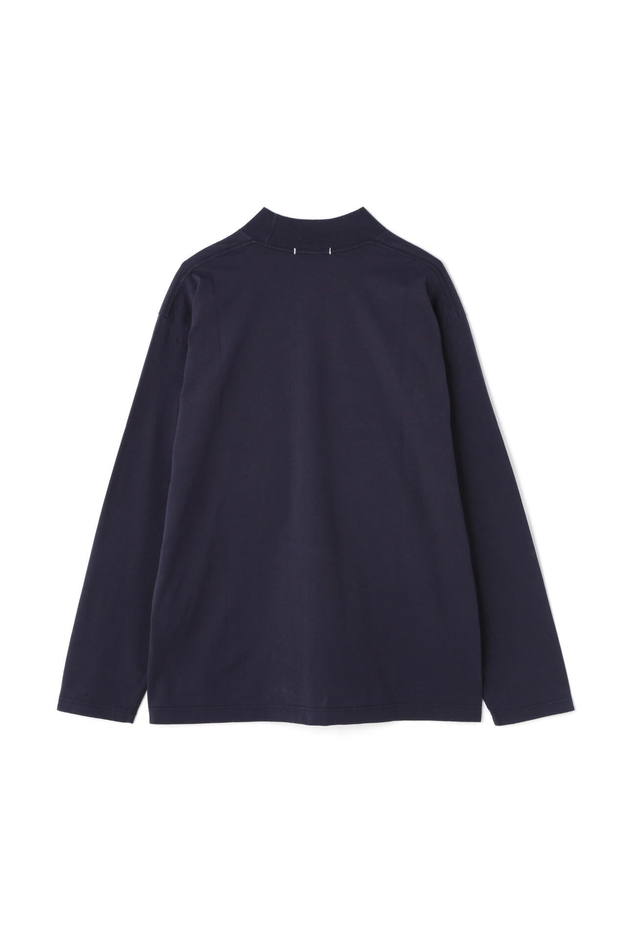 Y / ORGANIC COTTON JERSEY MOCK NECK L/S T