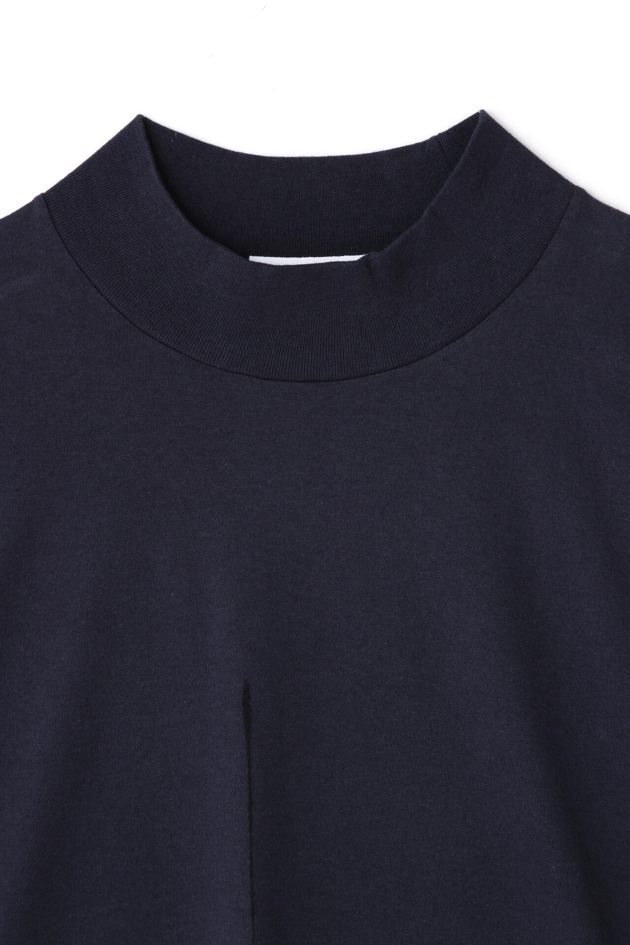 Y / ORGANIC COTTON JERSEY MOCK NECK L/S T