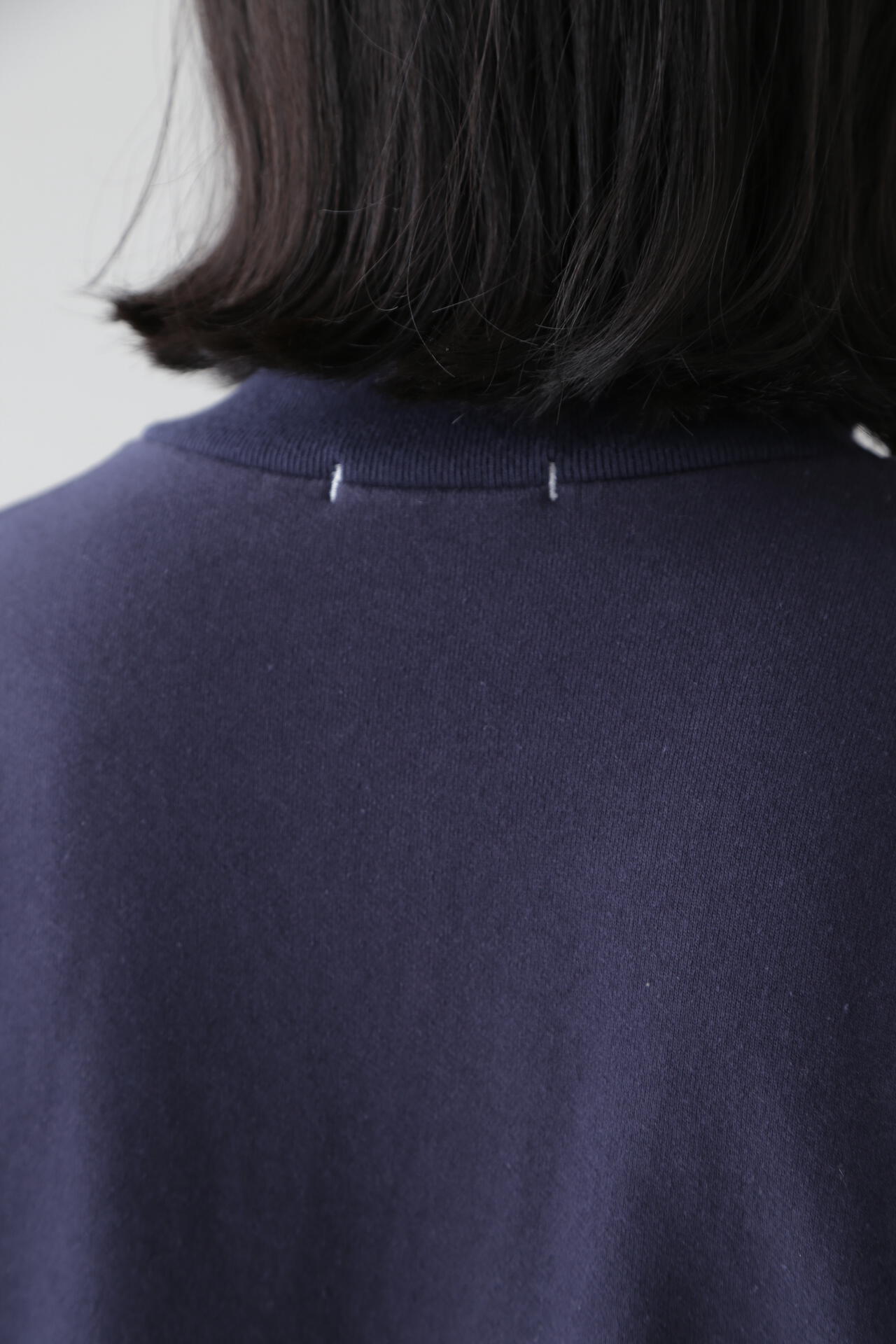 Y / ORGANIC COTTON BLEND HEAVY WEIGHT FLEECE HALF ZIP