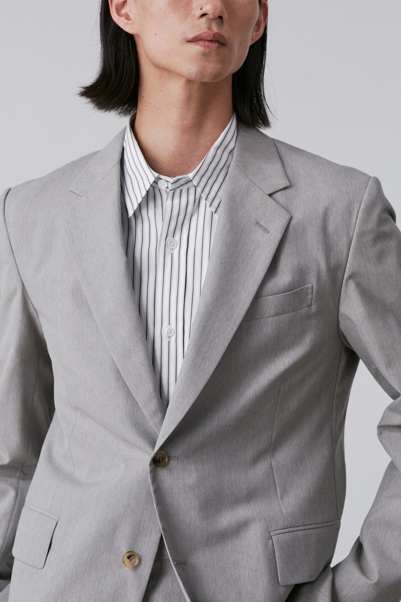 YLEVE / WOOL CHAMBRAY JACKET