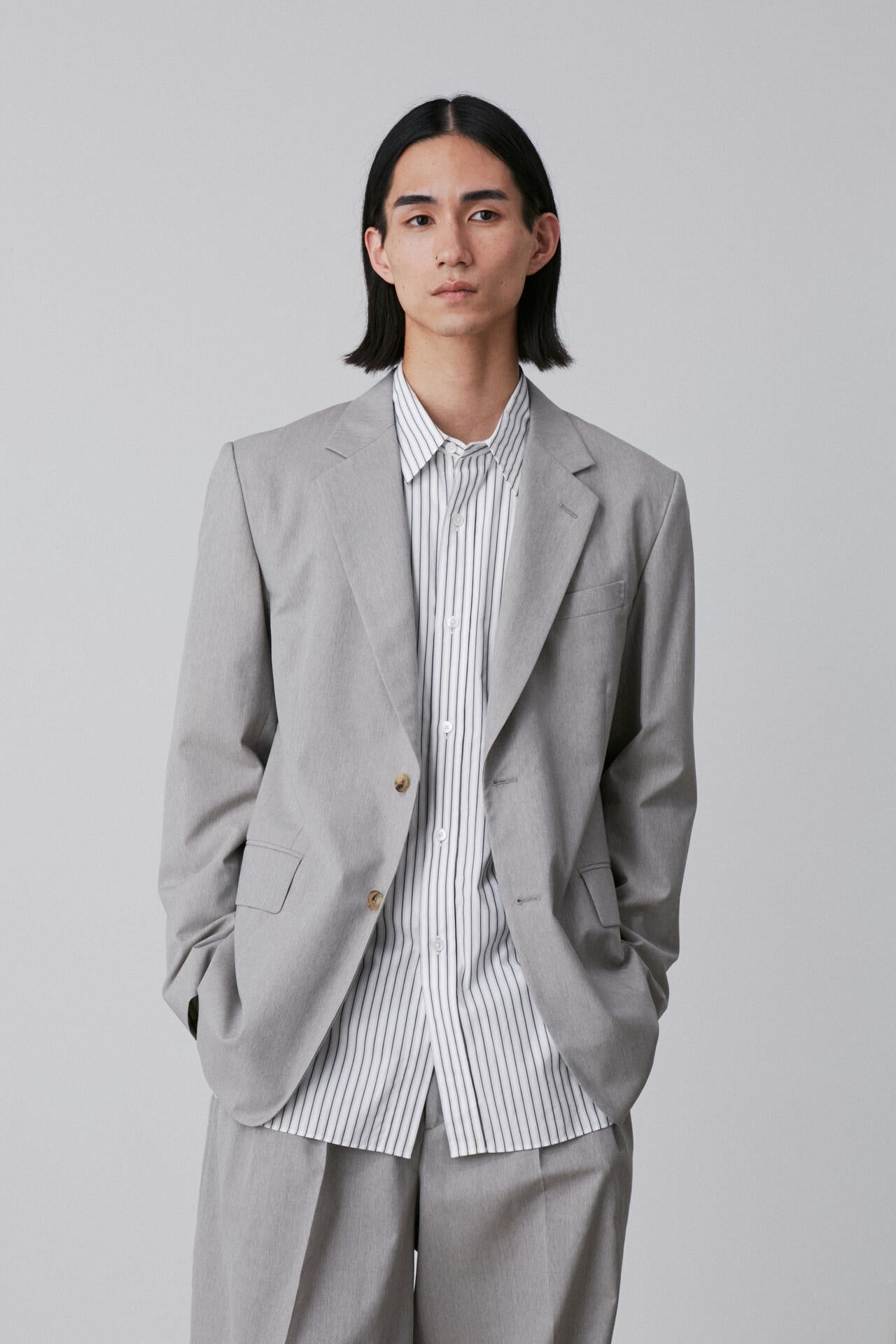 YLEVE / WOOL CHAMBRAY JACKET