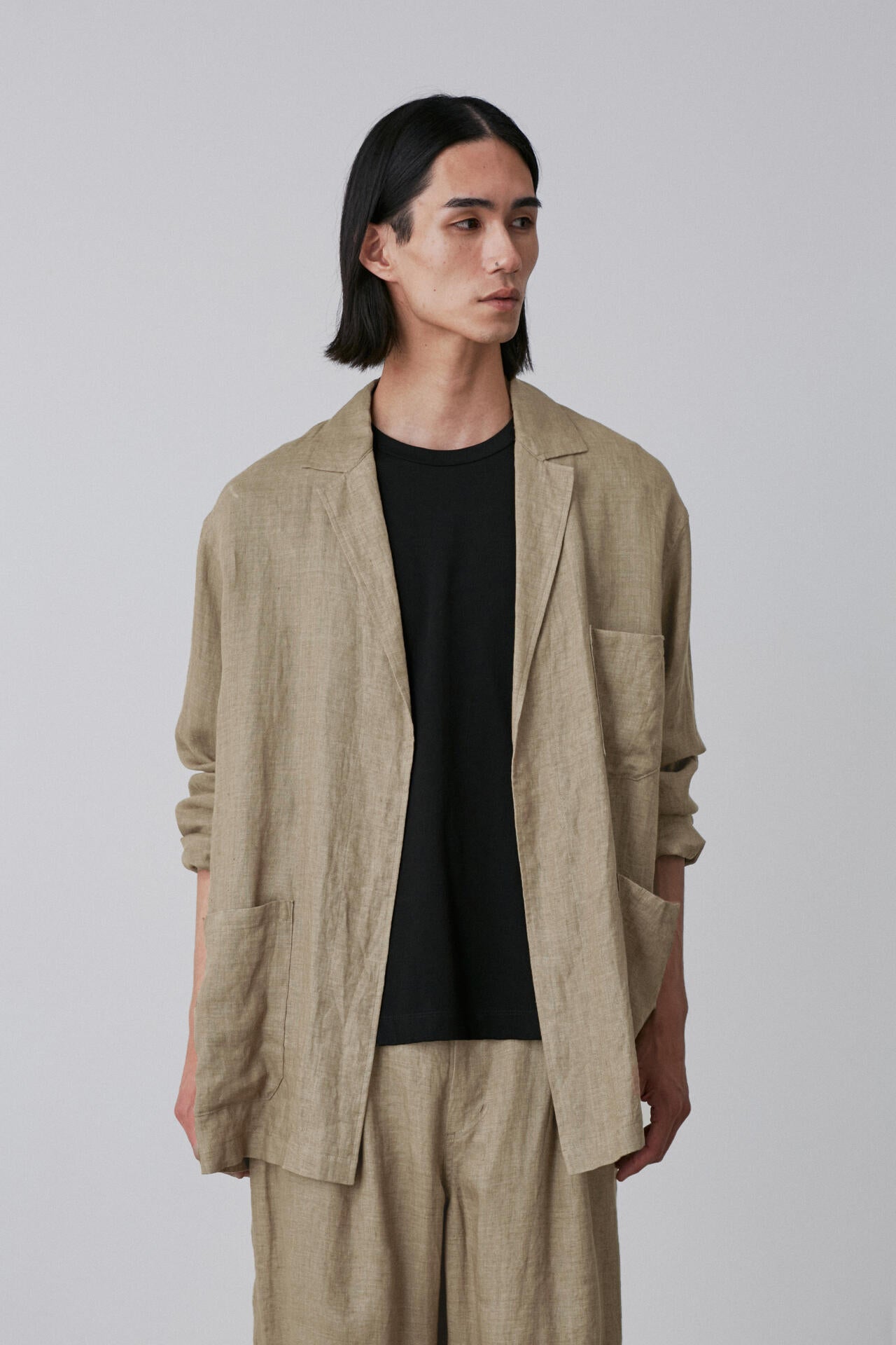 YLEVE / LINEN POPLIN JACKET
