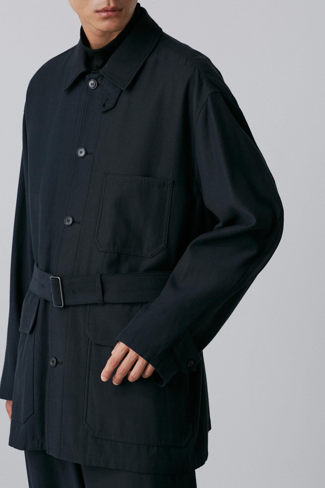 YLEVE / VISCOSE COTTON COVERALL JACKET