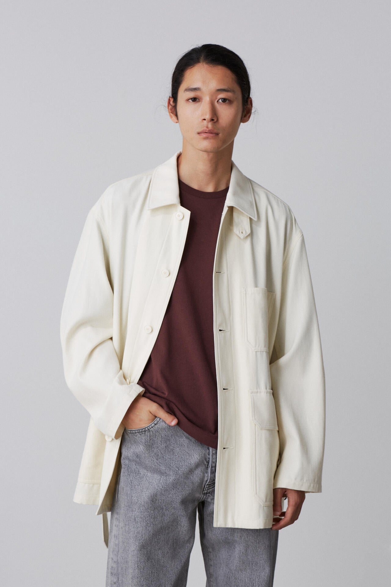 YLEVE / VISCOSE COTTON COVERALL JACKET