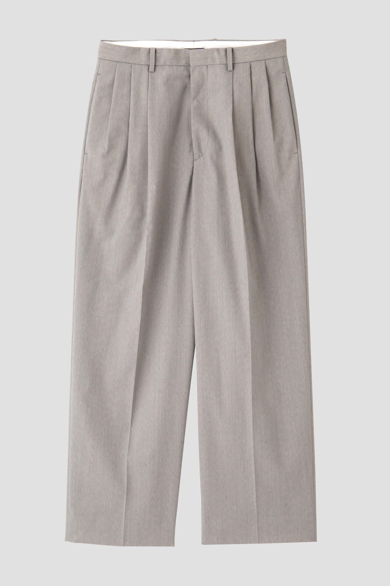 YLEVE / WOOL CHAMBRAY TROUSERS