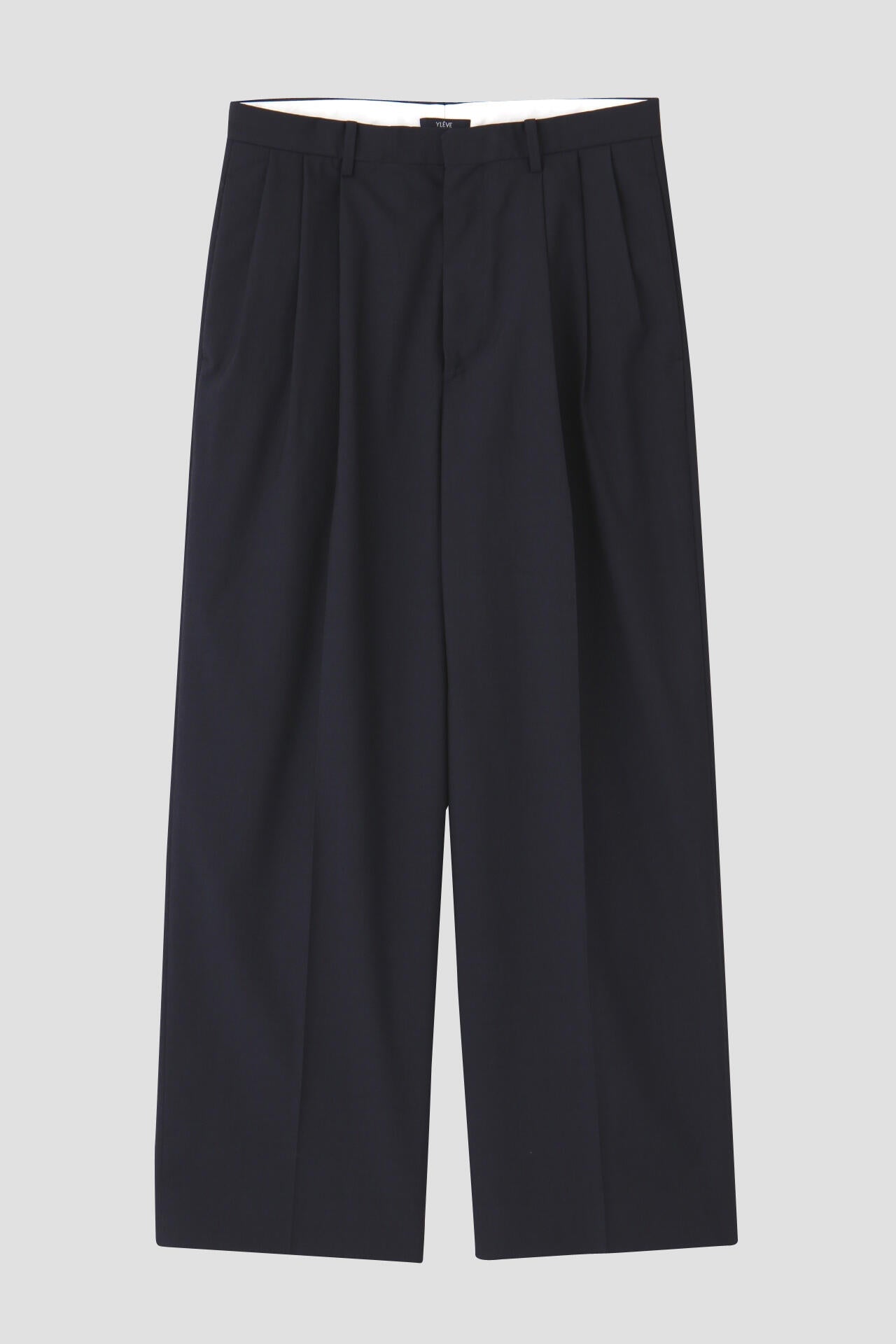 YLEVE / WOOL CHAMBRAY TROUSERS