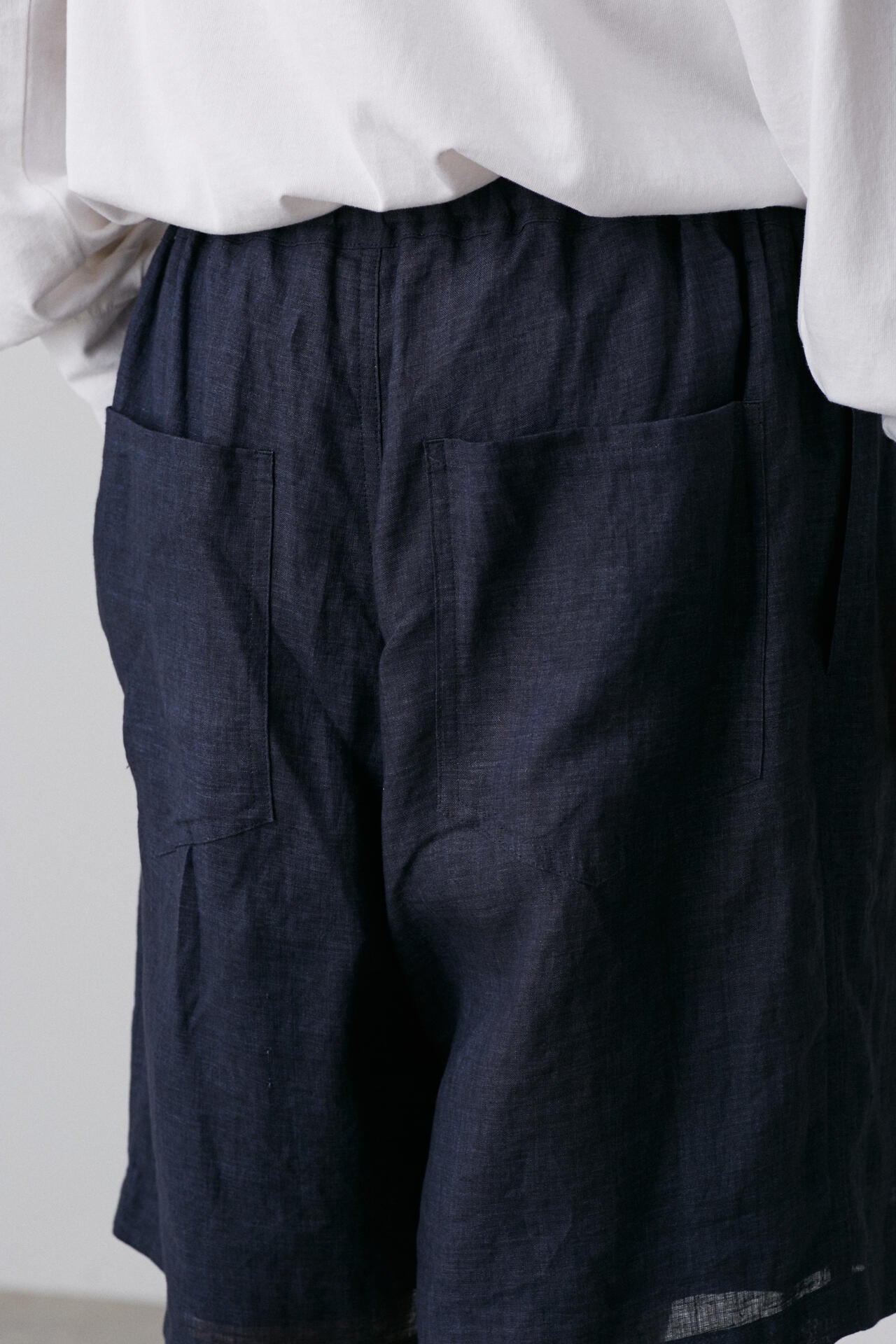 YLEVE / LINEN POPLIN SHORTS