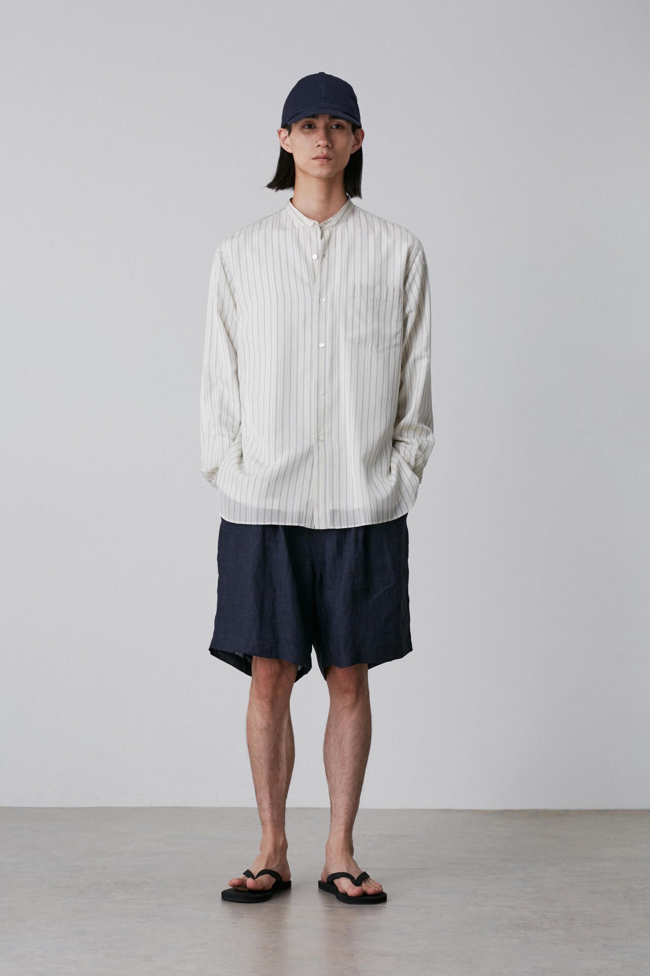 YLEVE / LINEN POPLIN SHORTS