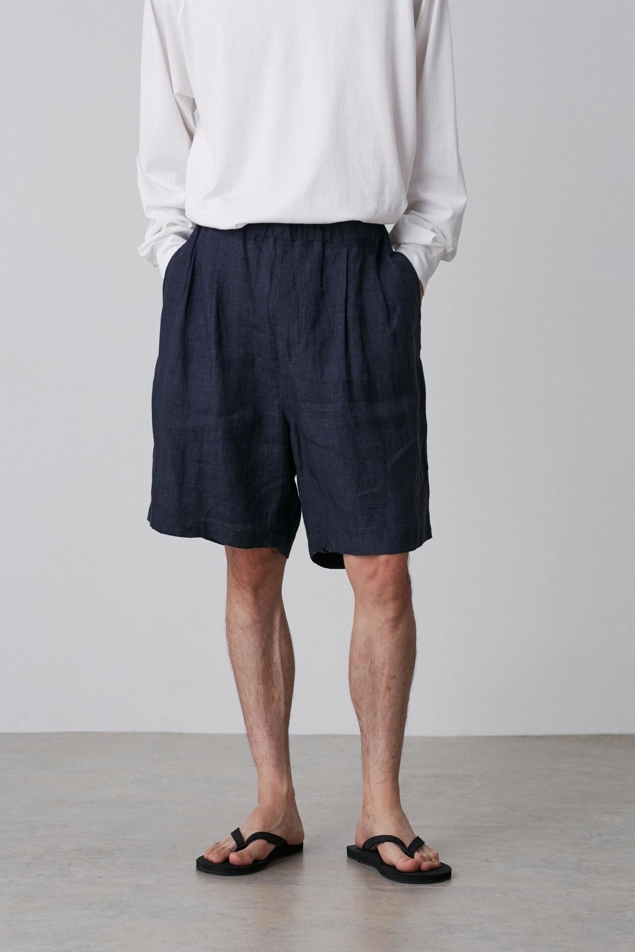 YLEVE / LINEN POPLIN SHORTS