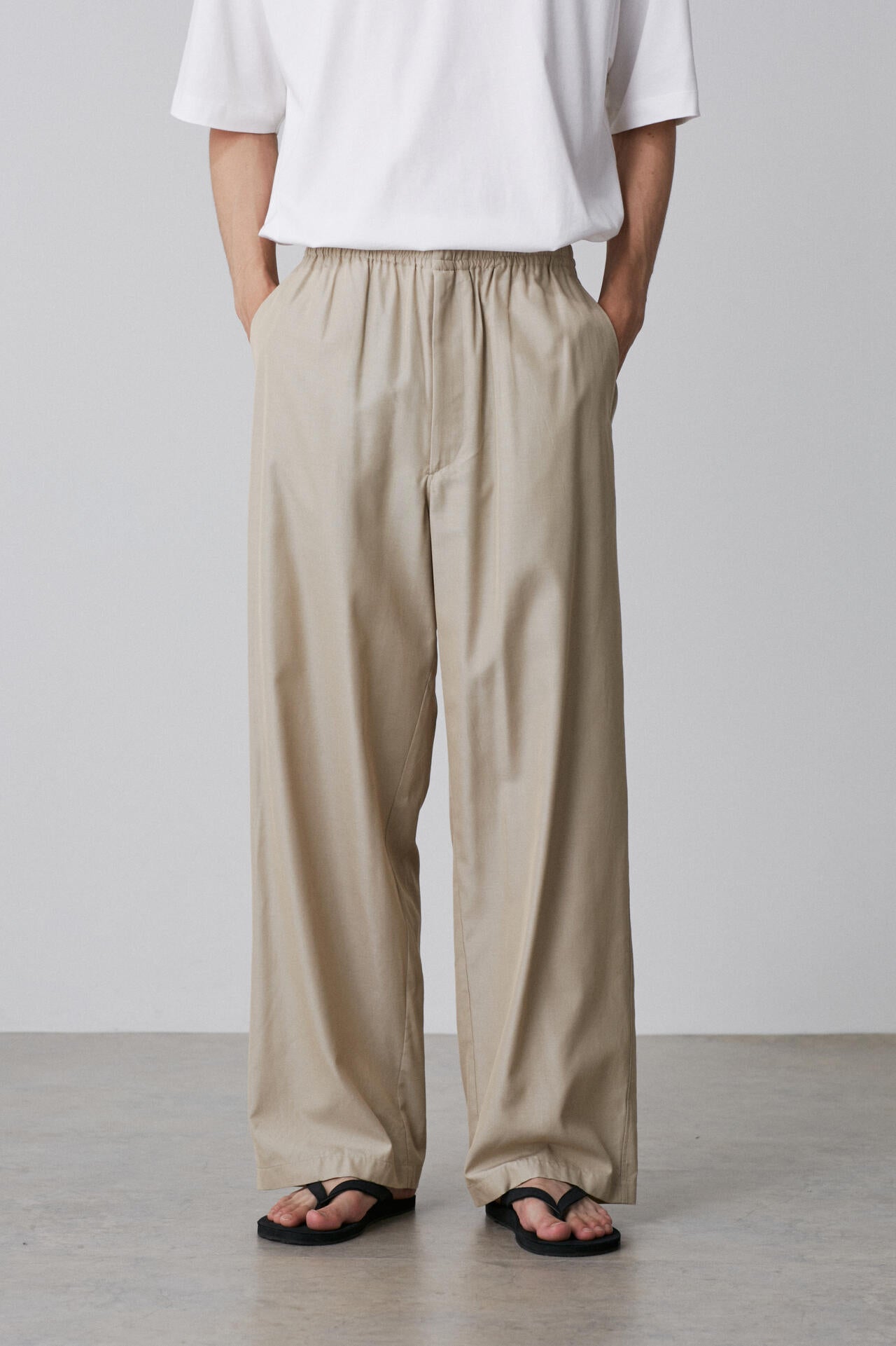 YLEVE / SILK CHAMBRAY TROUSERS