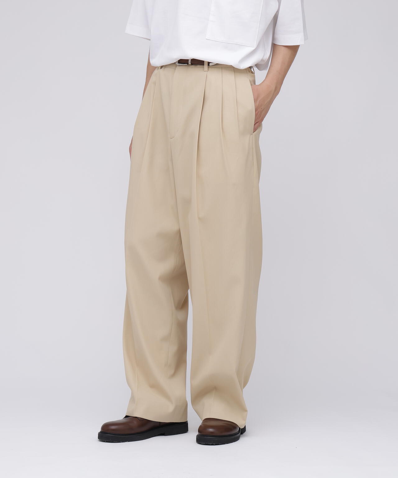 YLÈVE / HIGHTWISTED COTTON GABA TROUSERS
