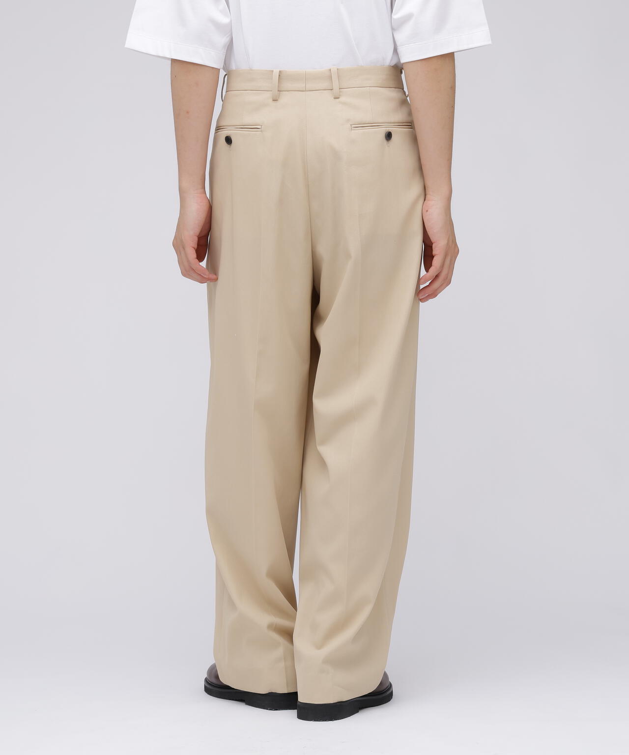 YLEVE / HIGHTWISTED COTTON GABA TROUSERS